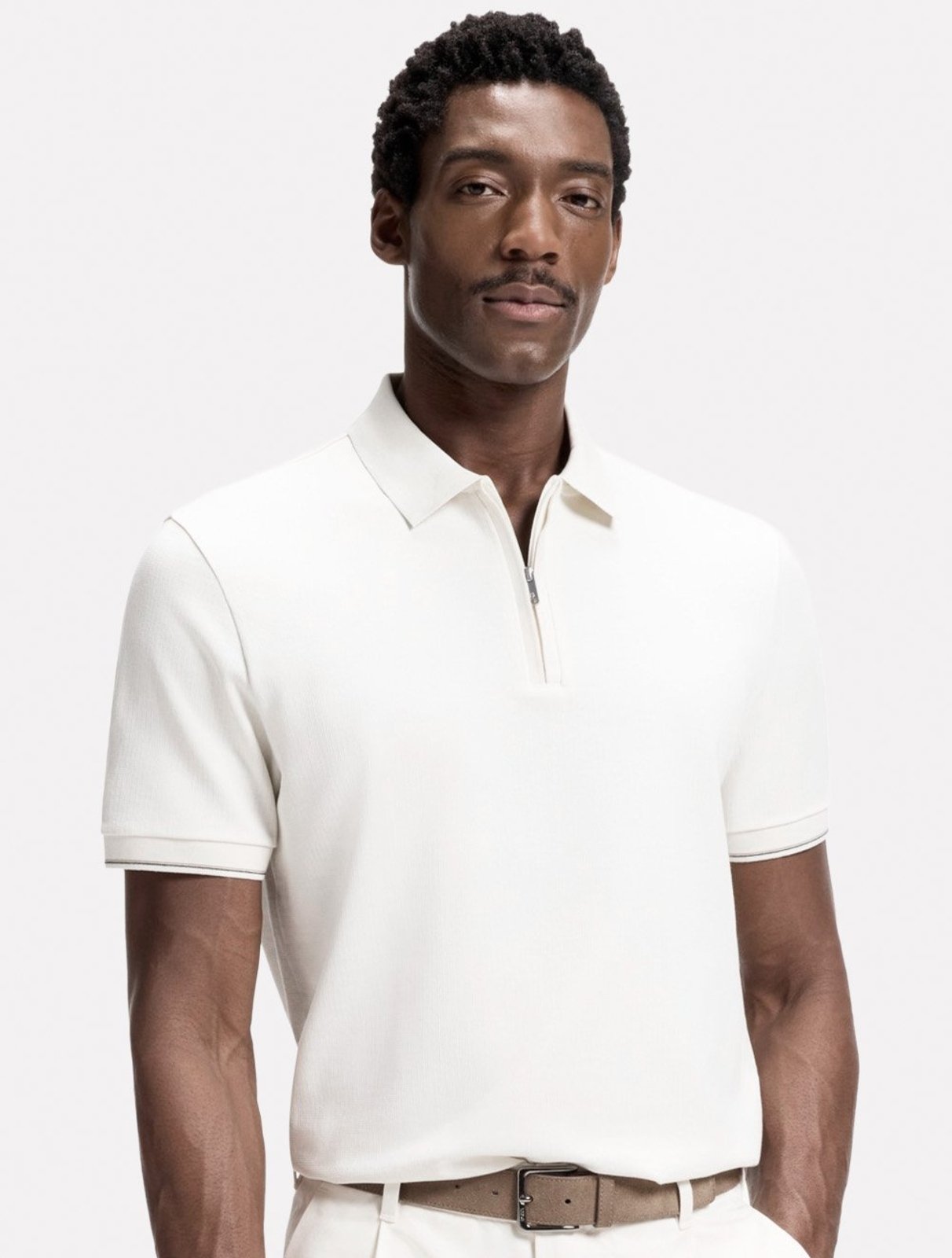 Polo Hugo Boss Masculina Regular Fit C-Pei 90 Branca