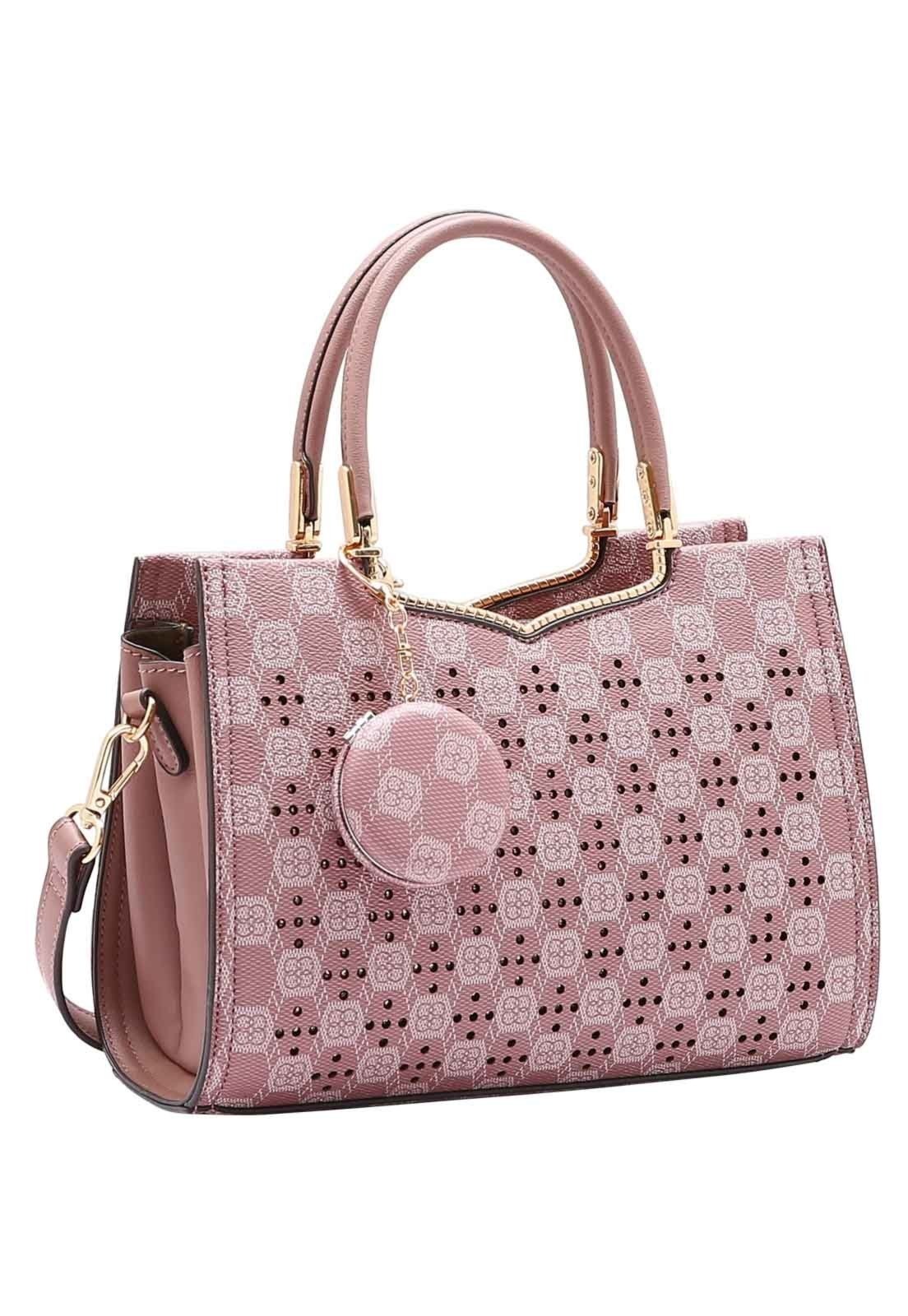 Bolsa Feminina Chenson Original New Cristal Mão Rose 3485029