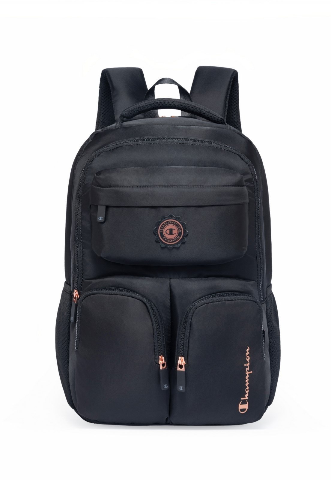 Mochila Urbana Champion Original Masculina Preta Múltiplos Bolsos Reforçada