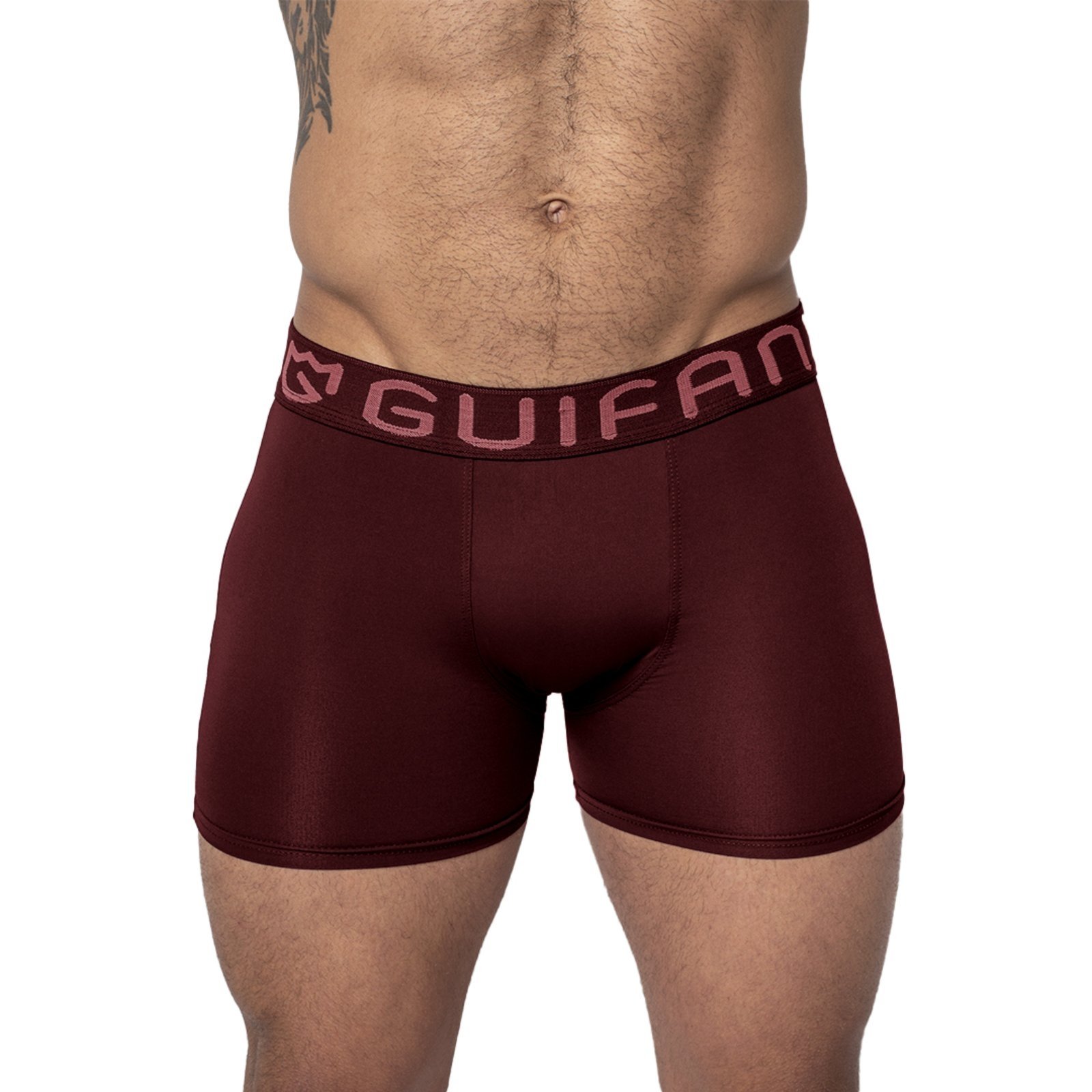 Cueca Boxer Masculina Gabi Lingerie Microfibra Lisa Elástica Super Confortável Rubro