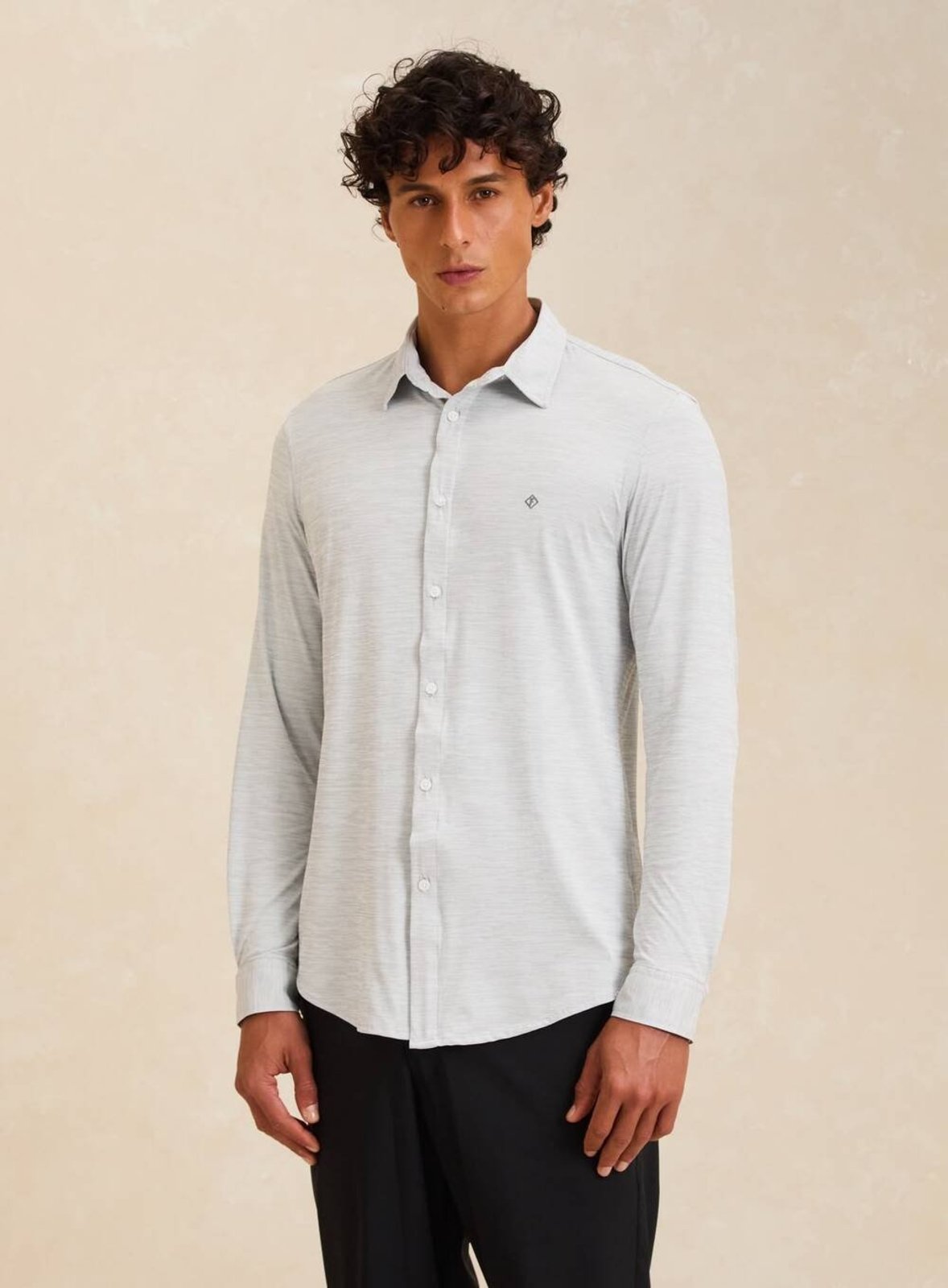 Camisa Masculina Slim Fit Forum Mescla