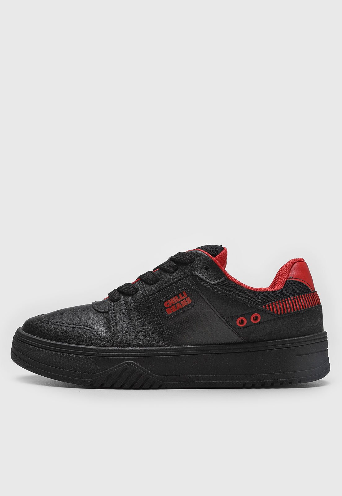 Tênis Masculino Chilli Beans Urbano Preto e Vermelho