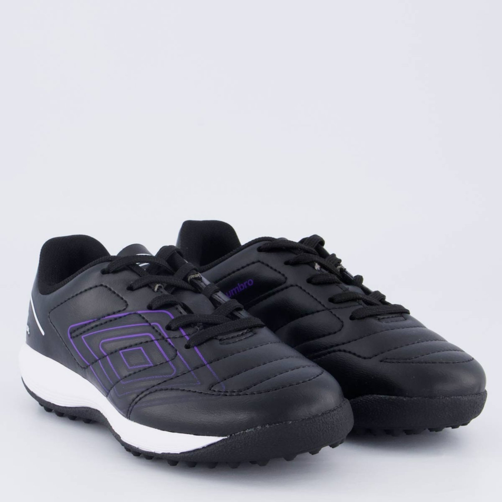 Vista 3 Chuteira Umbro BR Futsal Society Juvenil Preta preto Umbro preto