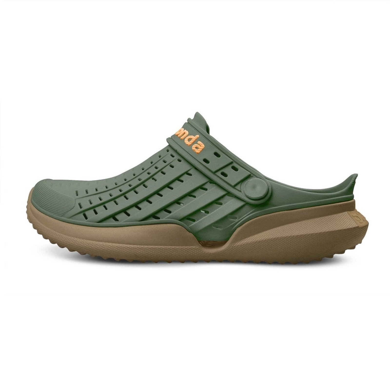 Sandália Ortopédica Masculina Boaonda FLOW Clog Academia Verde Militar