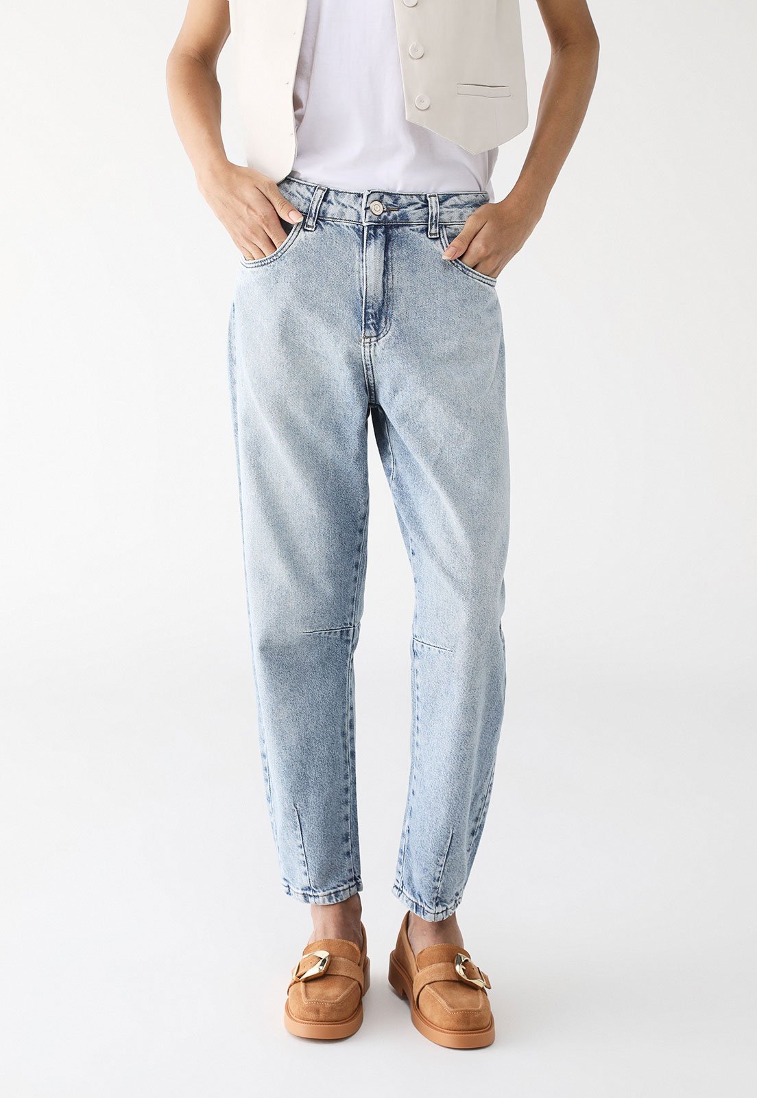 Calça Jeans Sawary Barrel Pocket Azul