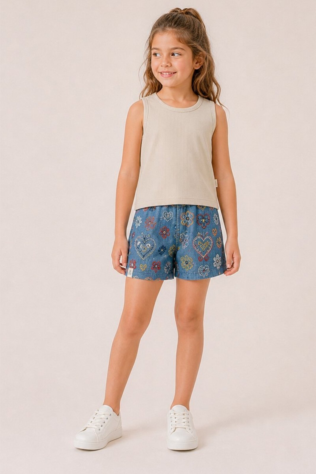 Infantil - Conjunto Bugbee Blusa Malha Shorts Molecotton