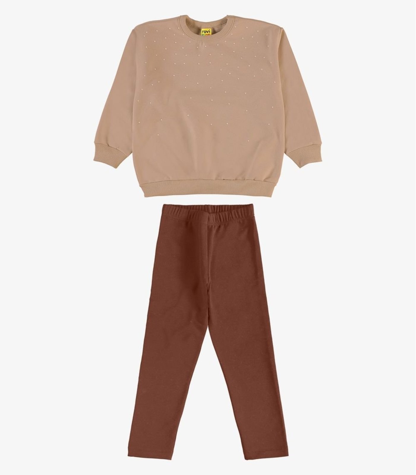Infantil - Conjunto Blusão com Legging Rovi Marrom