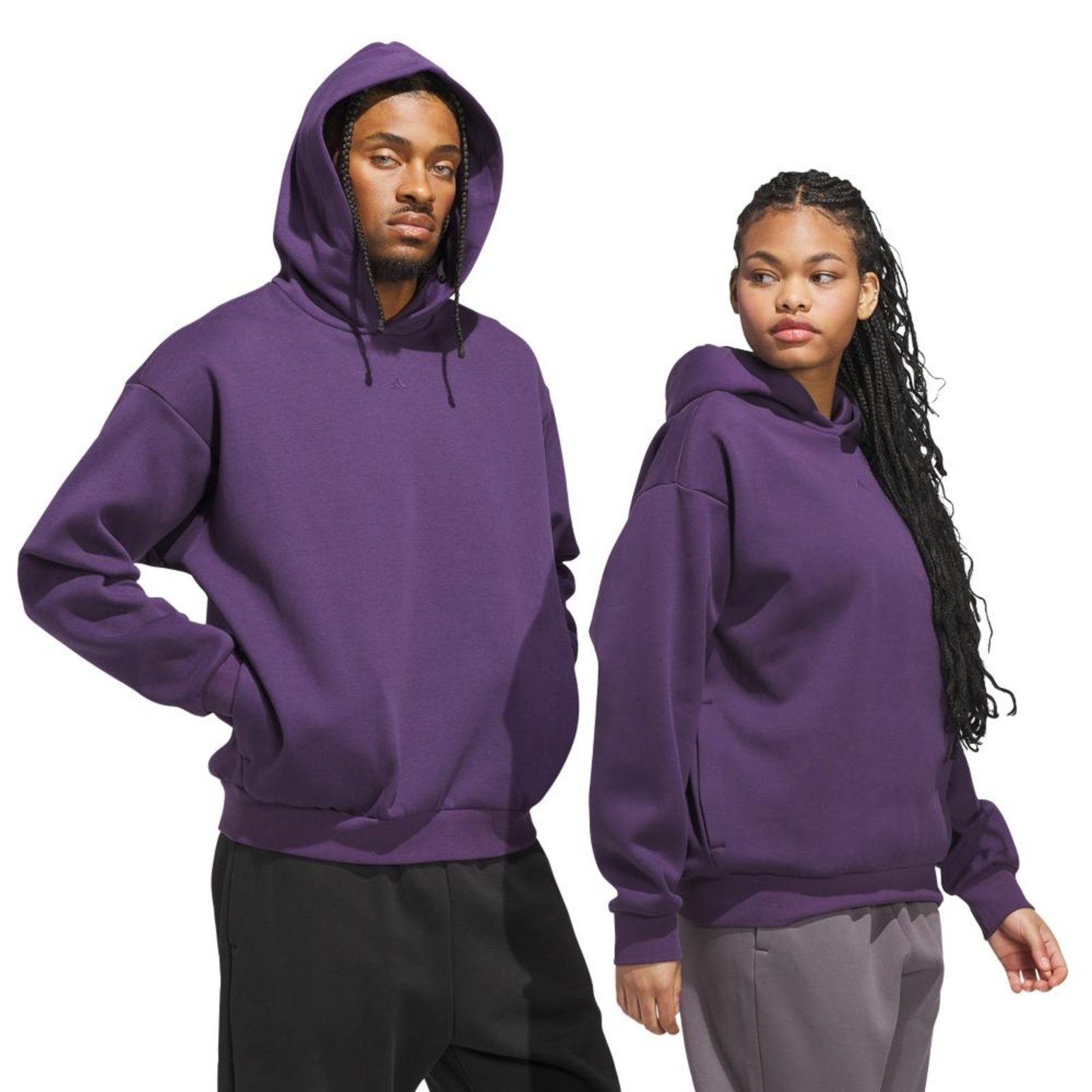 Moletom Capuz Fleece adidas Basketball (Gênero Neutro) adidas Performance Roxo
