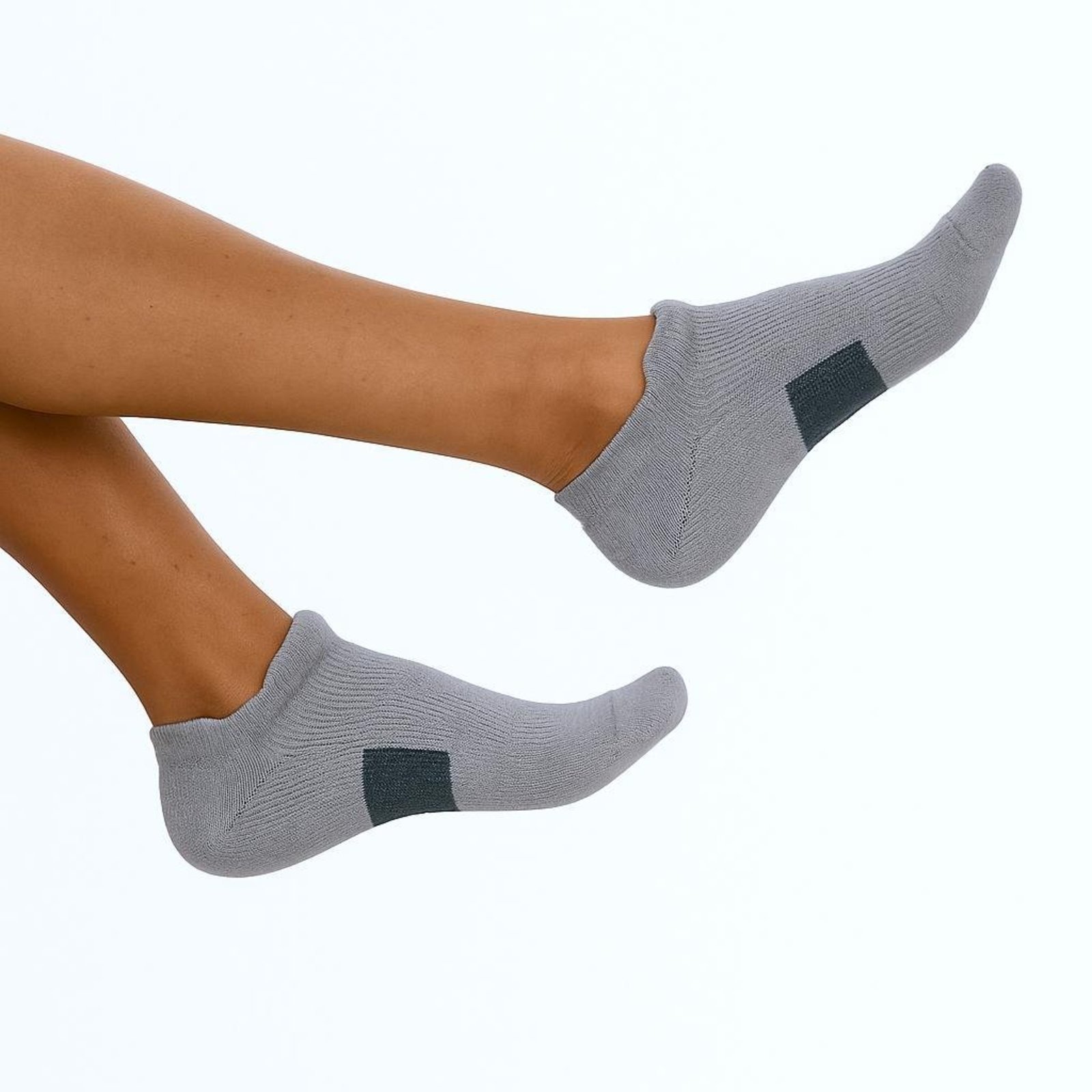 Meias QLC Sports Cano Curto Esportiva Cinza