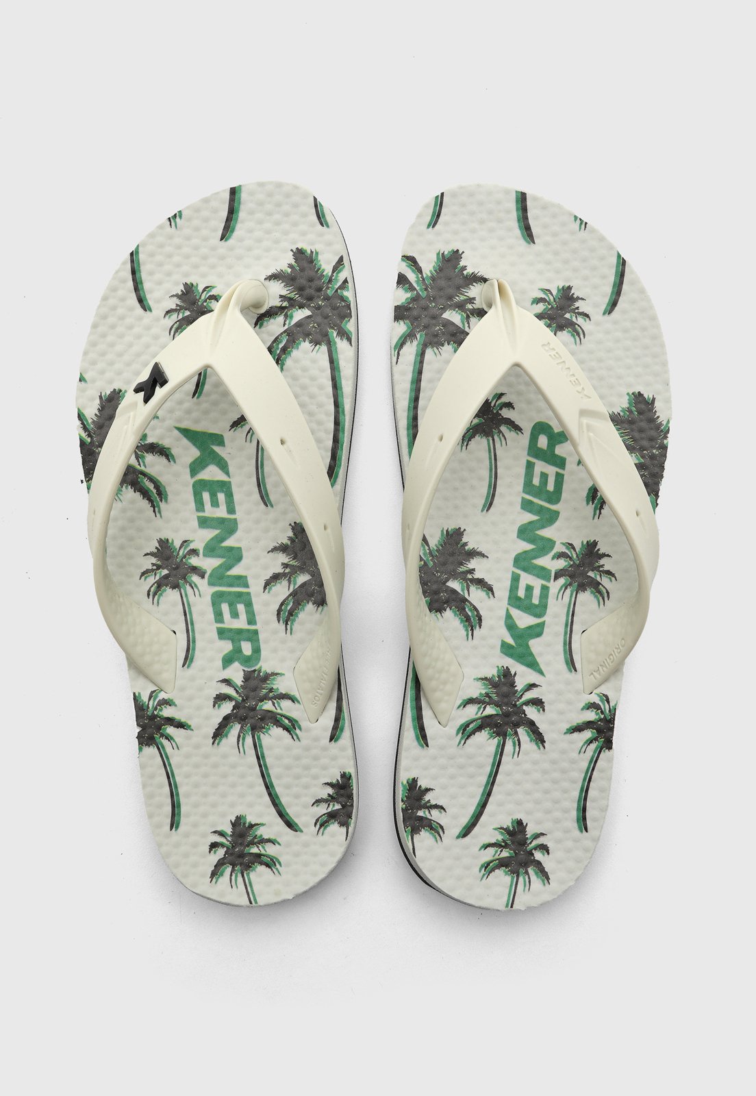 Chinelo Kenner Summer Estampa de Palmeiras Off-White