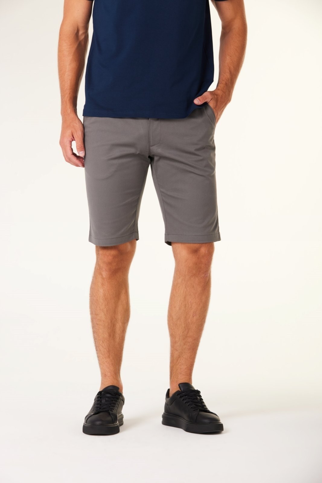 Vista 3 Bermuda Traymon Slim Algodão Egípcio cinza Traymon cinza