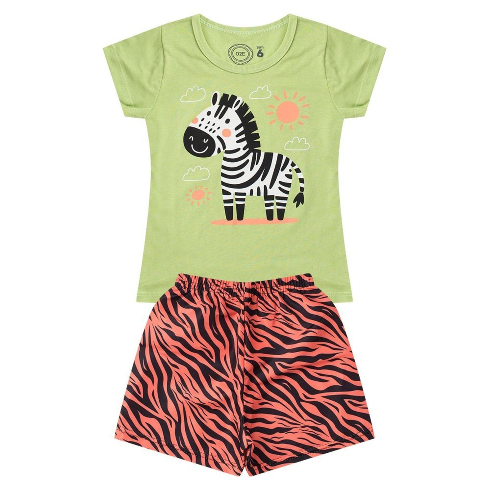 Infantil - Conjunto Menina Zebrinha Verão