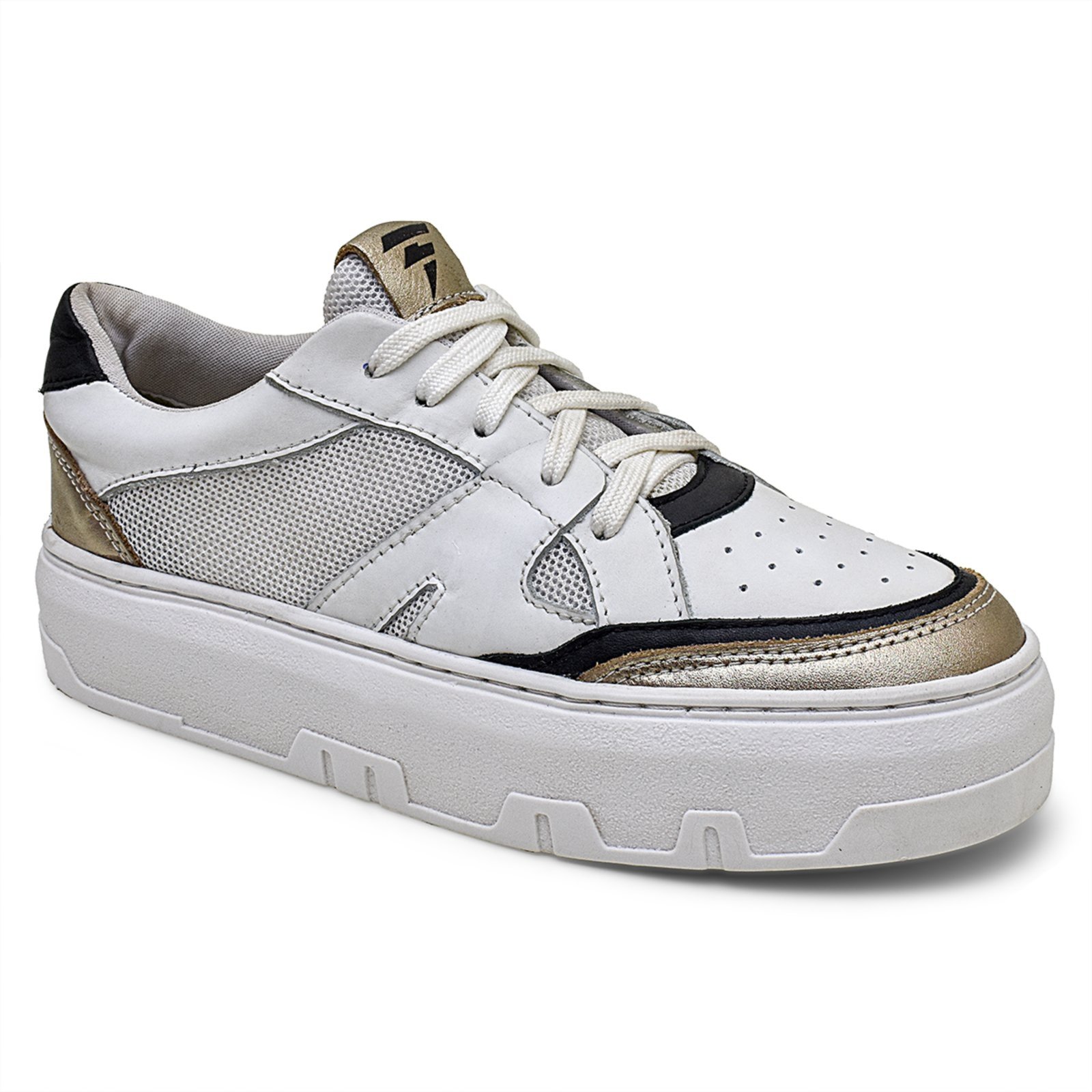 Tenis Feminino Ipê Mulato Casual Couro Urban Elegante cor Prata