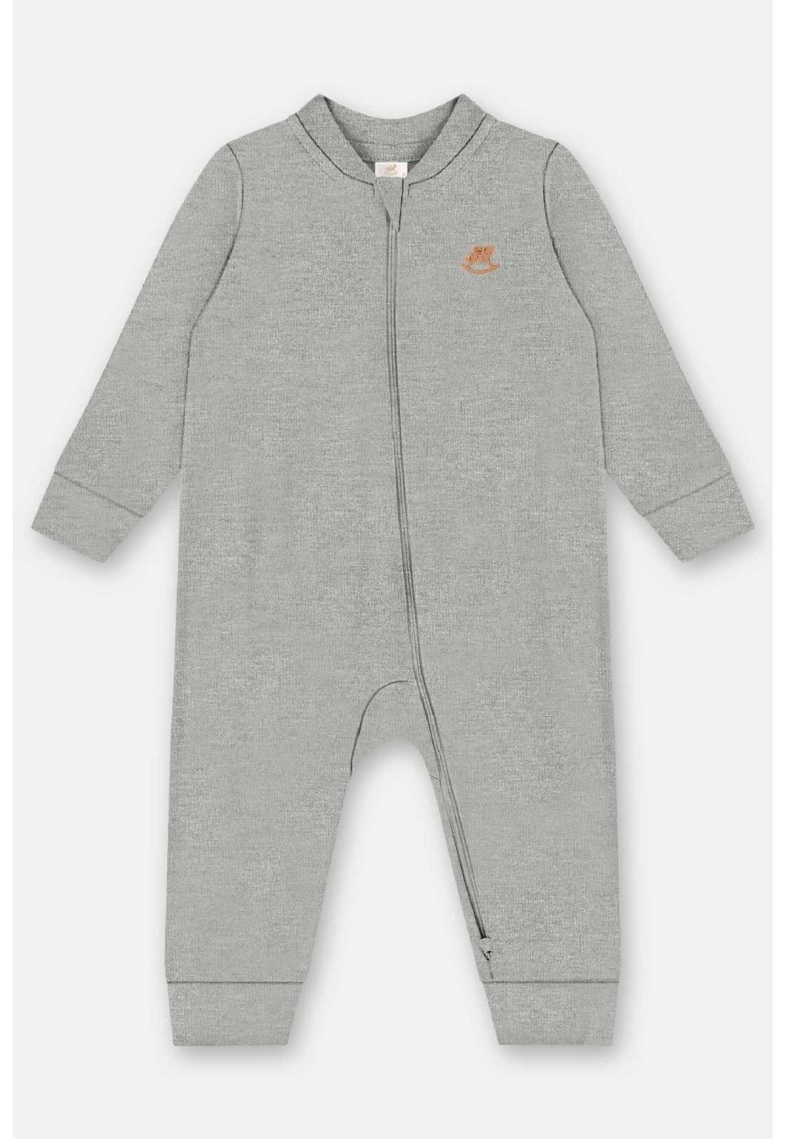 Infantil - Macacão Manga Longa Up Baby Cinza