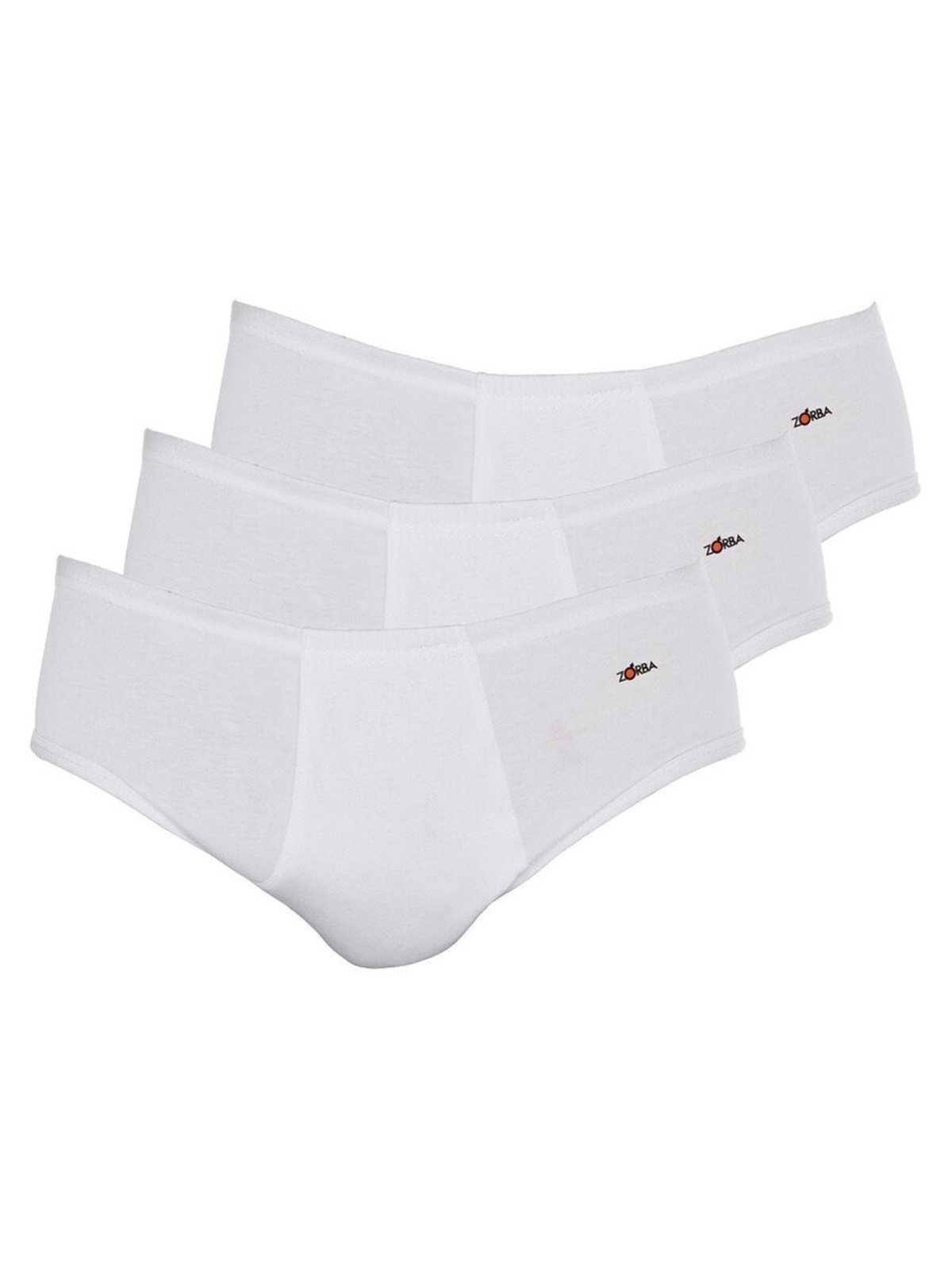 Kit com 3 Cuecas Slip Zorba com Abertura 172 Plus Size Branco