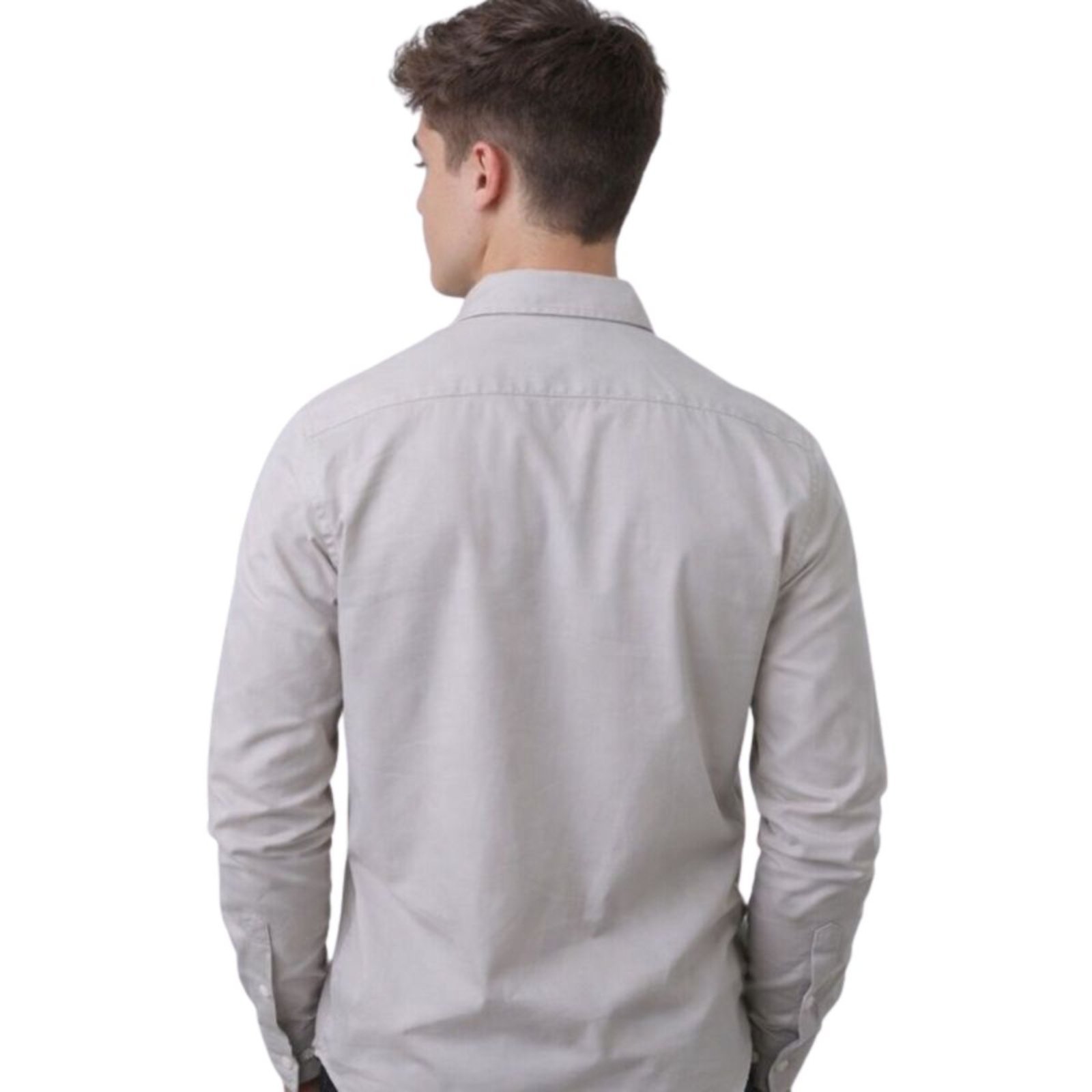 Camisa Social Masculina Slim Manga Longa Casual Premium Bege