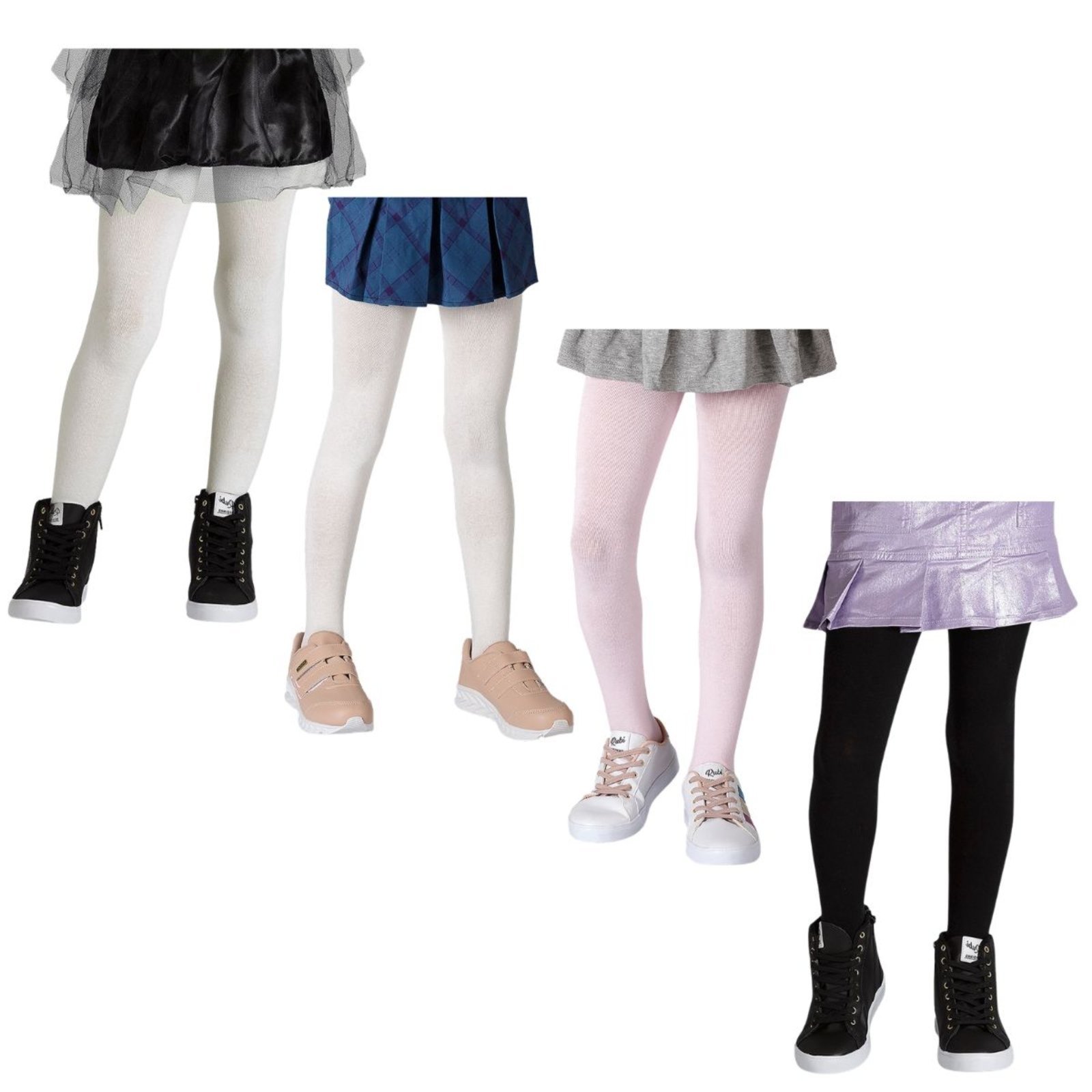 Kit 4 Meia calça menina meia calça , estilosa, modinha para meninas , confortável
