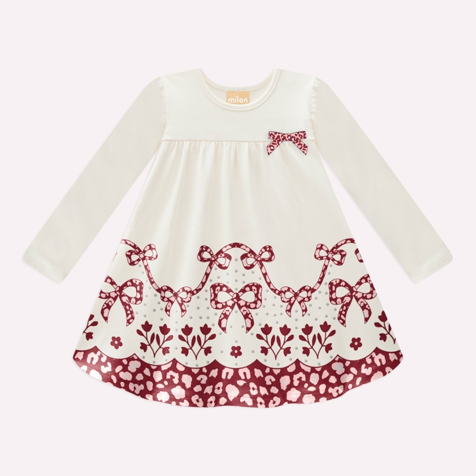 Infantil - Vestido Menina Laço Milon