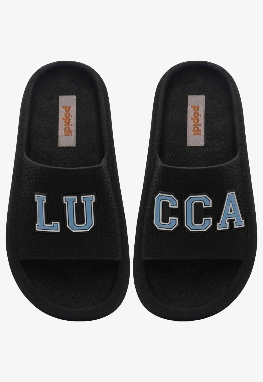 Infantil - Chinelo Pópidi Personalizado LUCCA Estilo Nuvem Preto