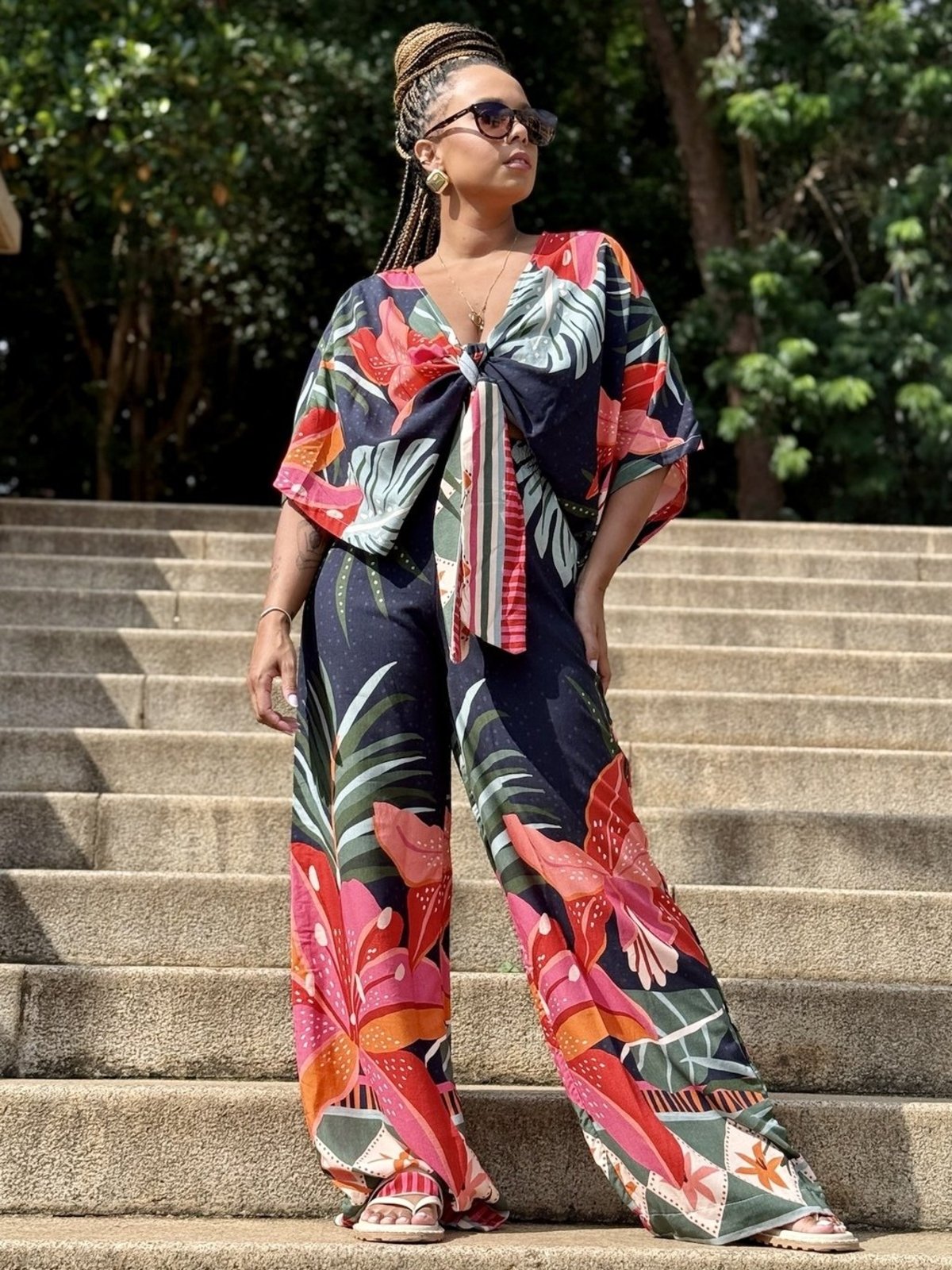 Conjunto Zuri Pantalona e Blusa Paraíso