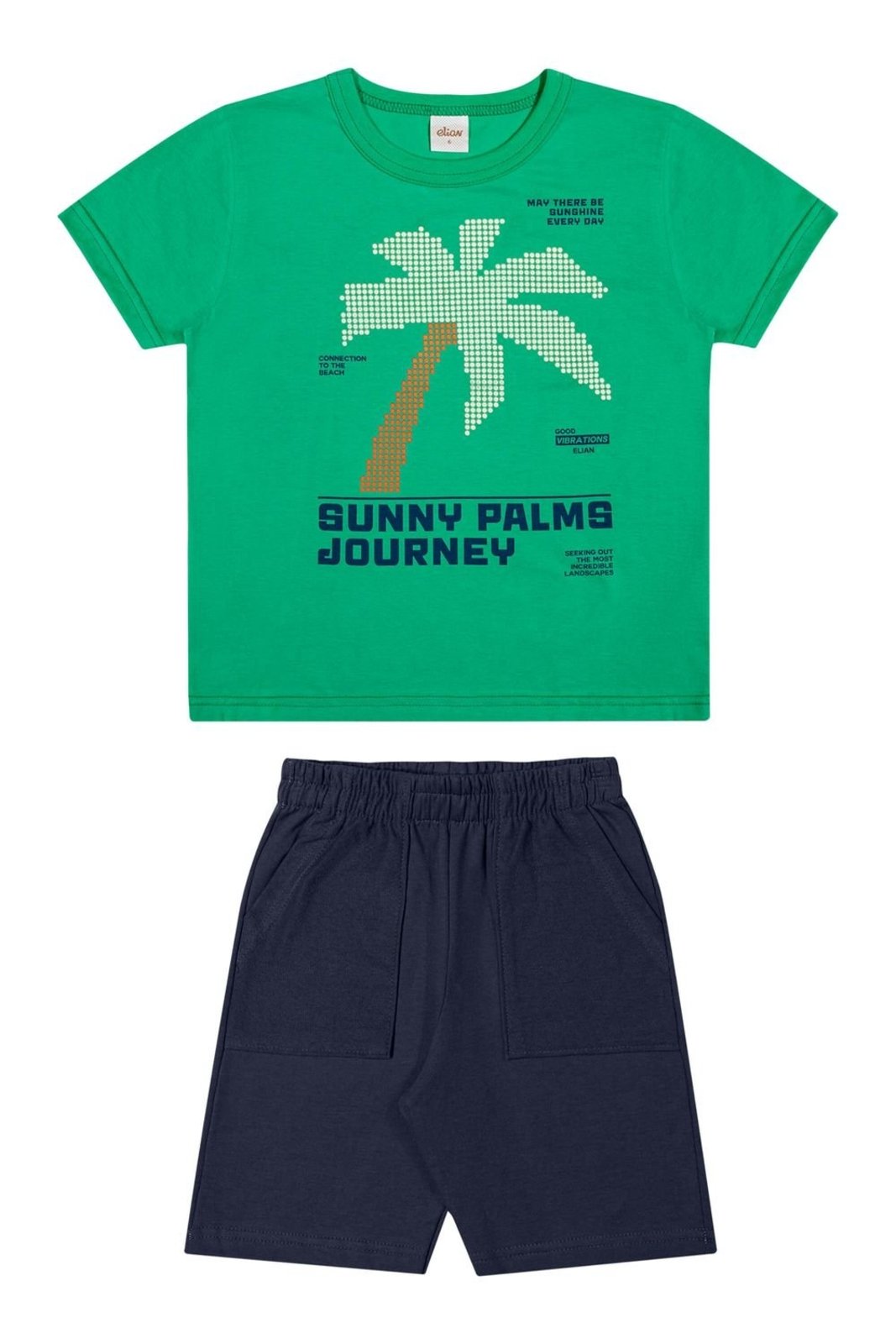 Infantil - Conjunto Menino Coqueiro Relevo Elian Verde