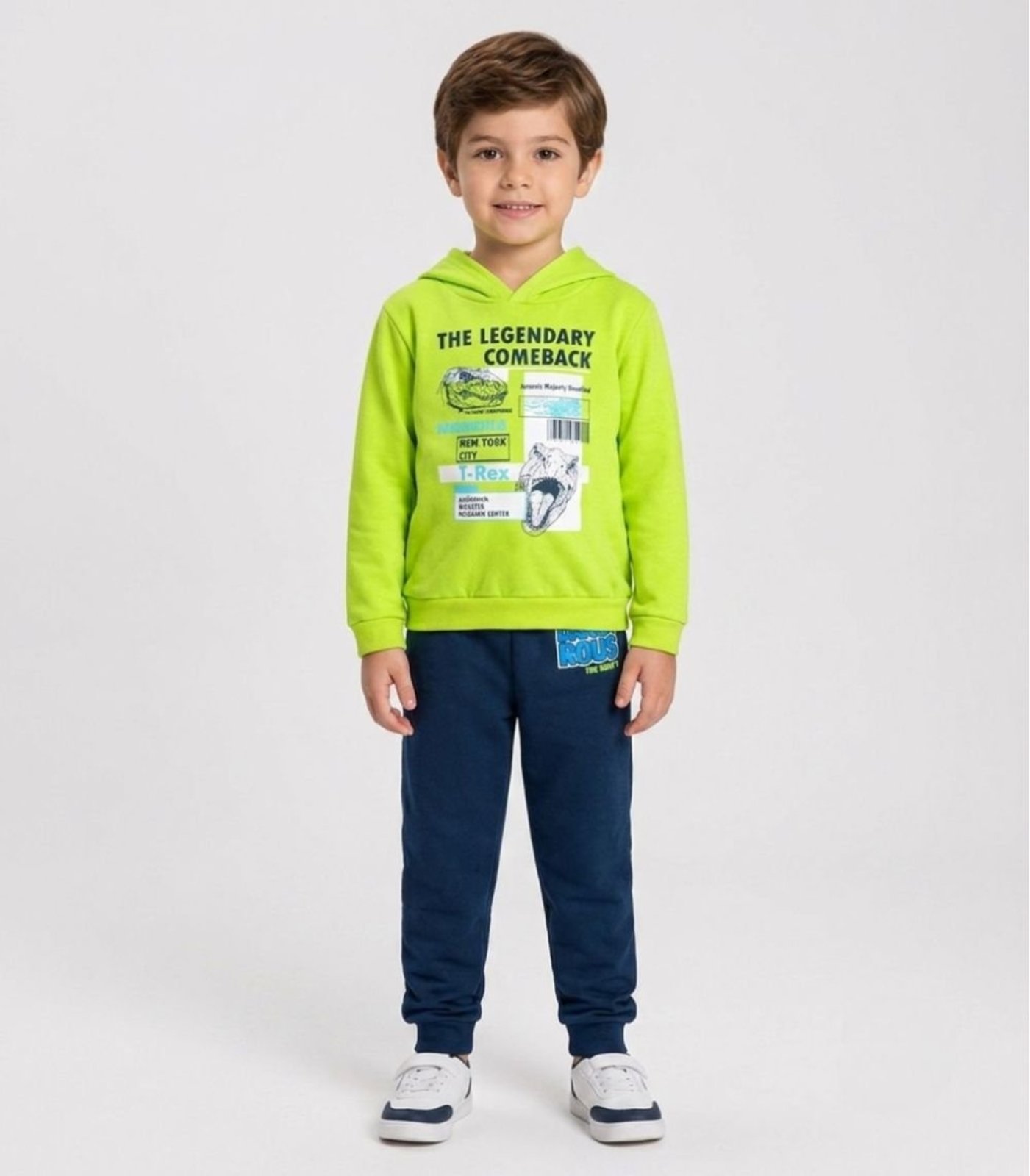 Infantil - Conjunto Moletom Menino Blusão E Calça Kappes Verde
