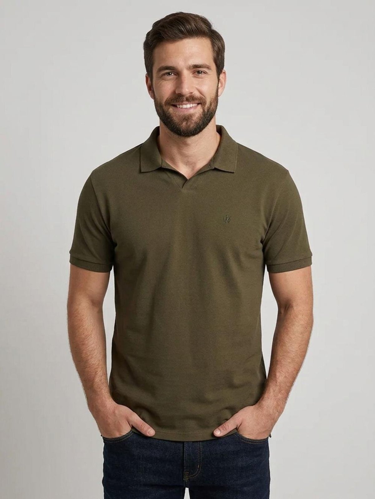 Polo Manga Curta Masculina VERDE