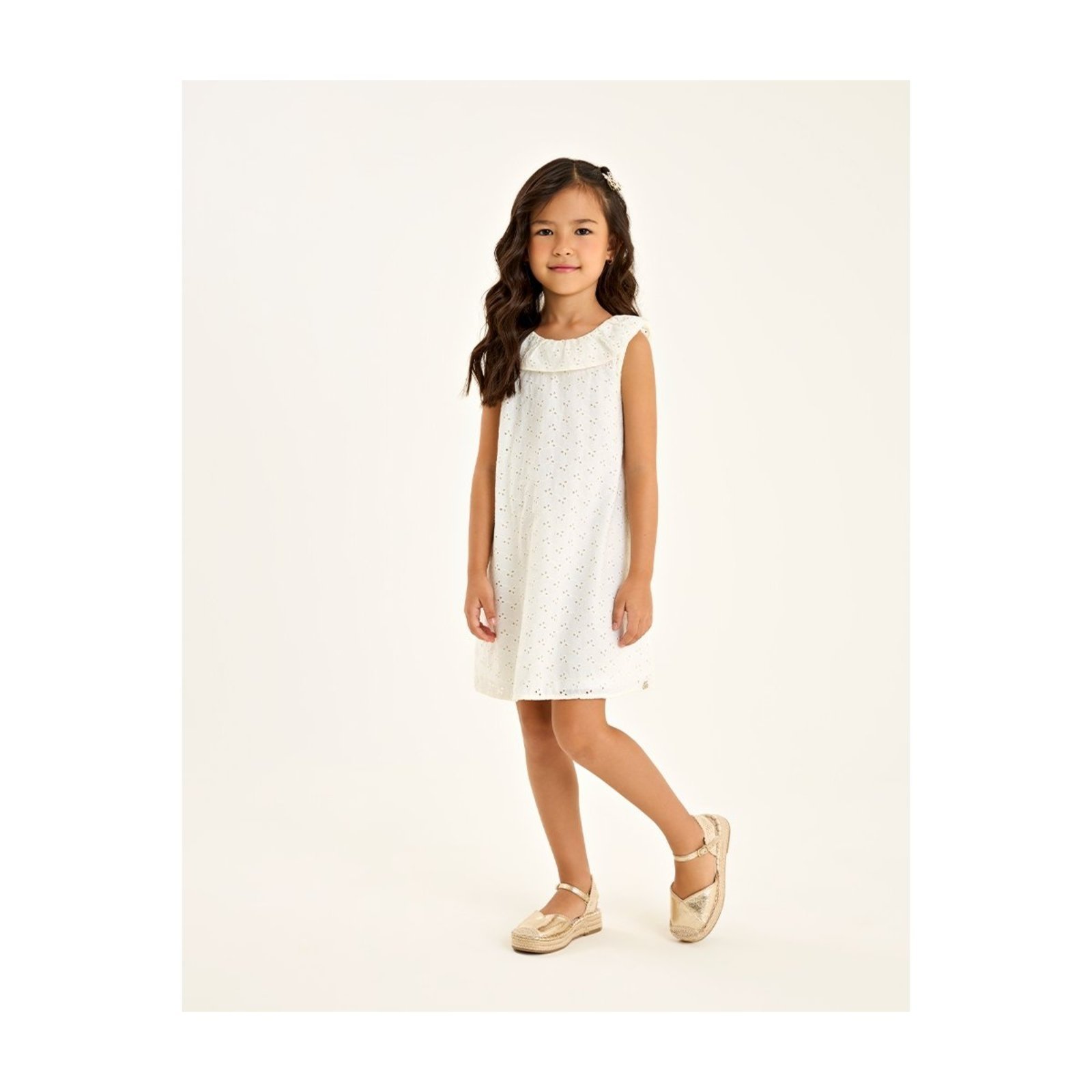 Infantil - Vestido Menina em Tecido Laise