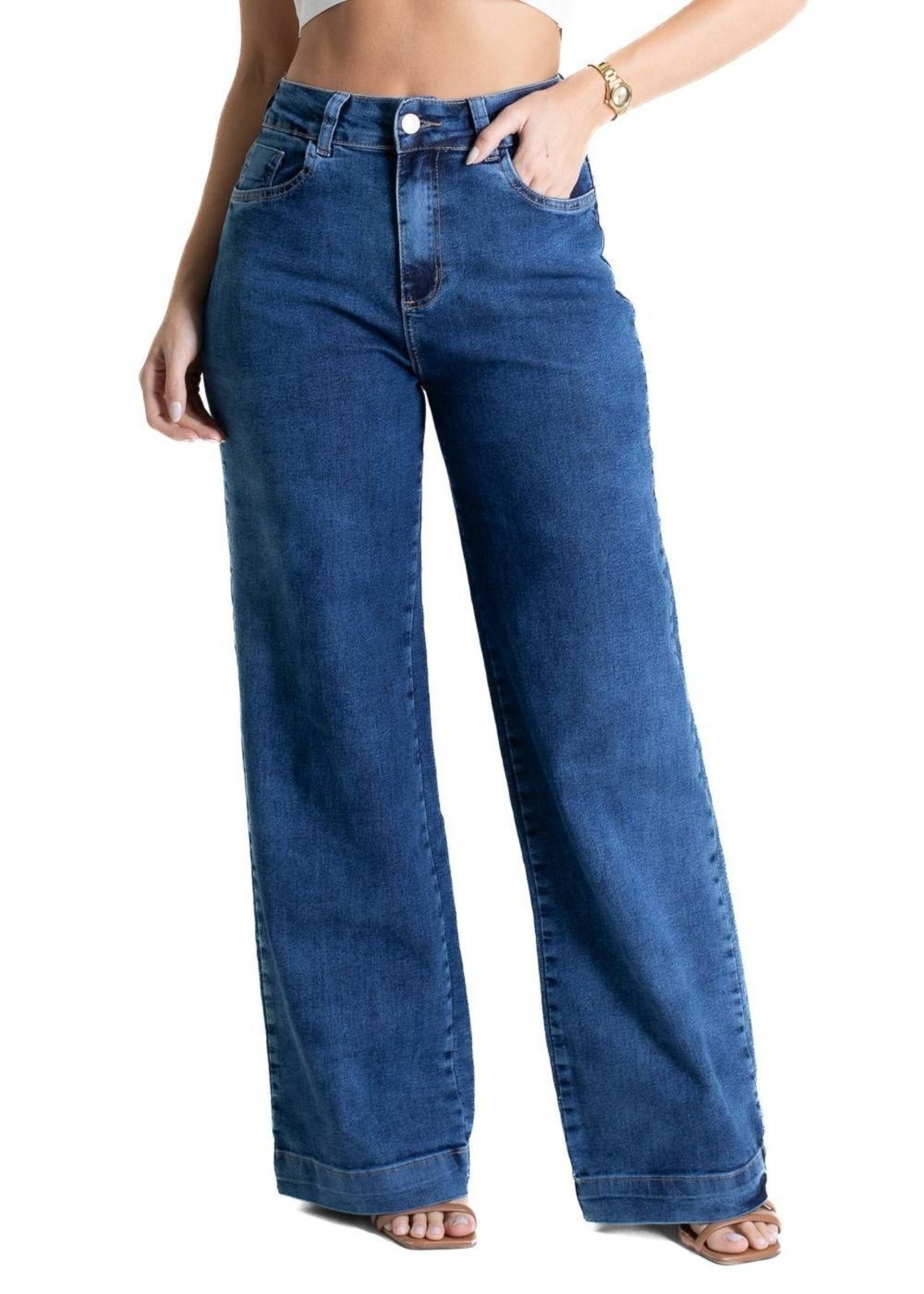 Calça Jeans Sawary Wide Leg – 281016 – Azul – Sawary