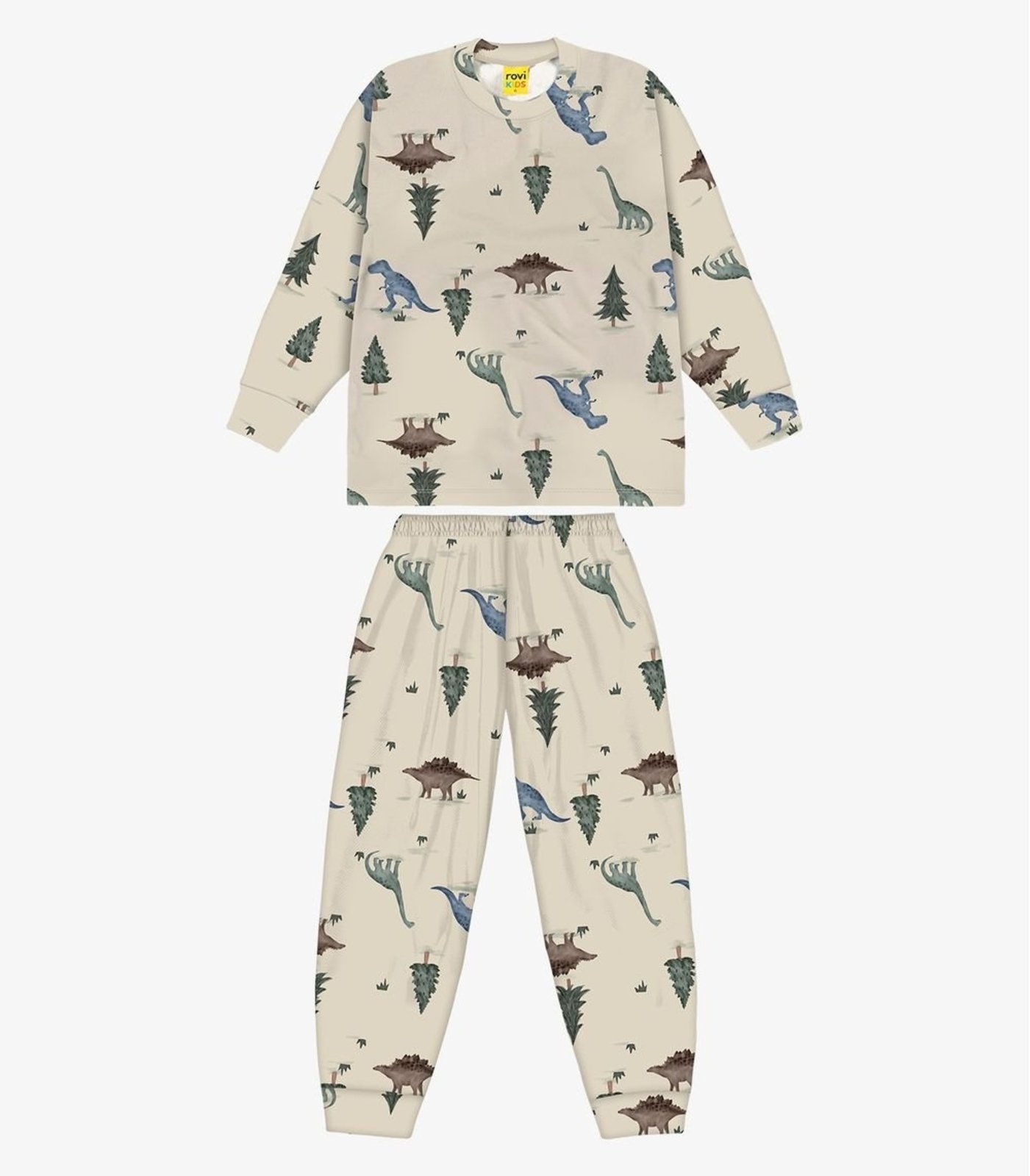 Pijama em Pelo Fleece Rovi Bege