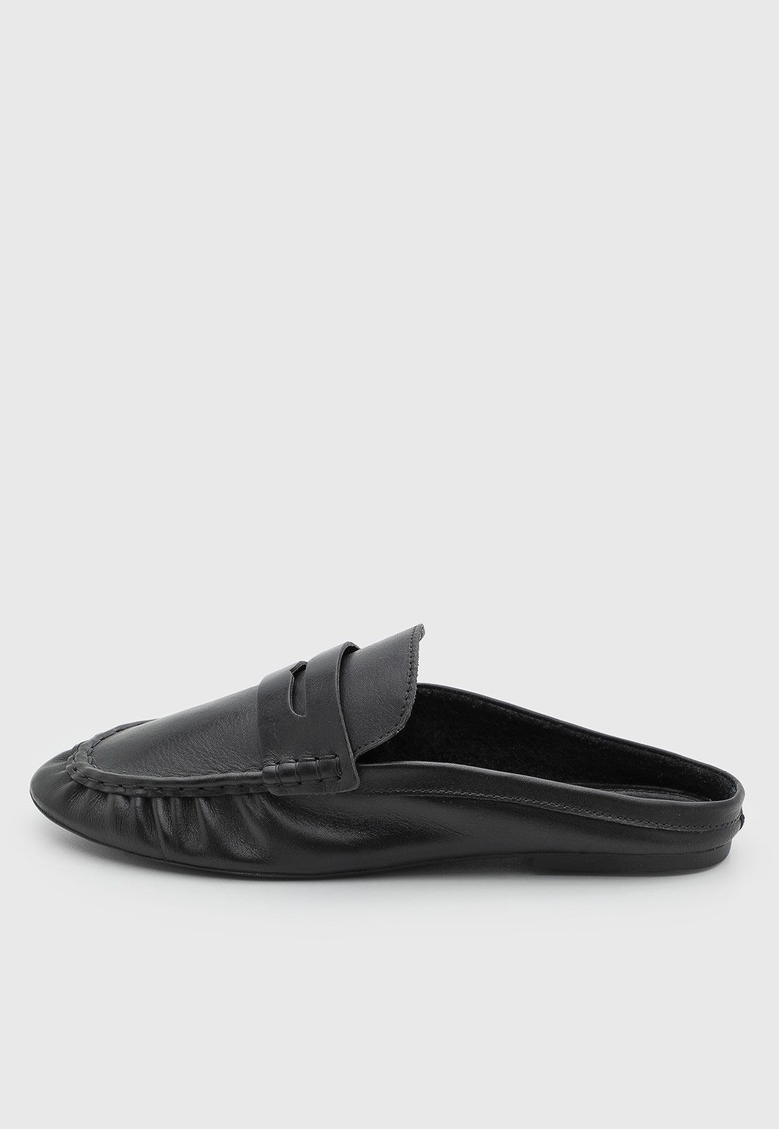 Mocassim Feminino Santa Lolla Mule Couro Preto