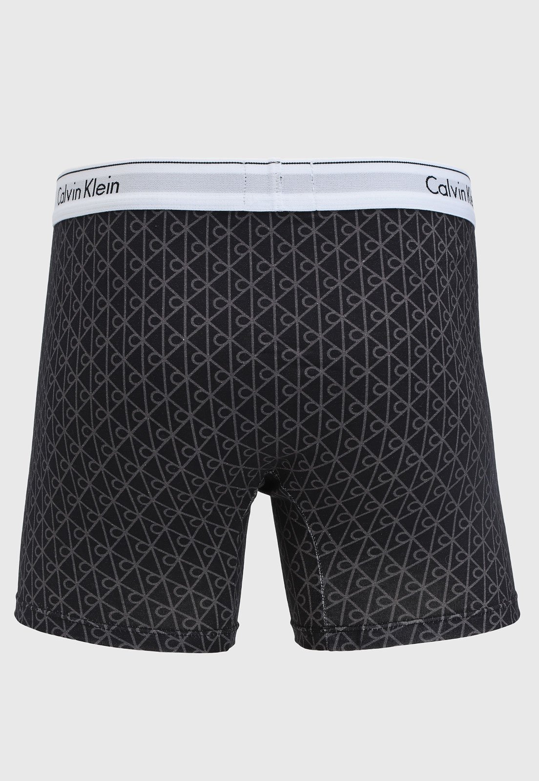 Vista 3 Cueca Boxer Masculina Calvin Klein Modern Cotton Estampada Preta Calvin Klein Underwear preto Calvin Klein Underwear preto