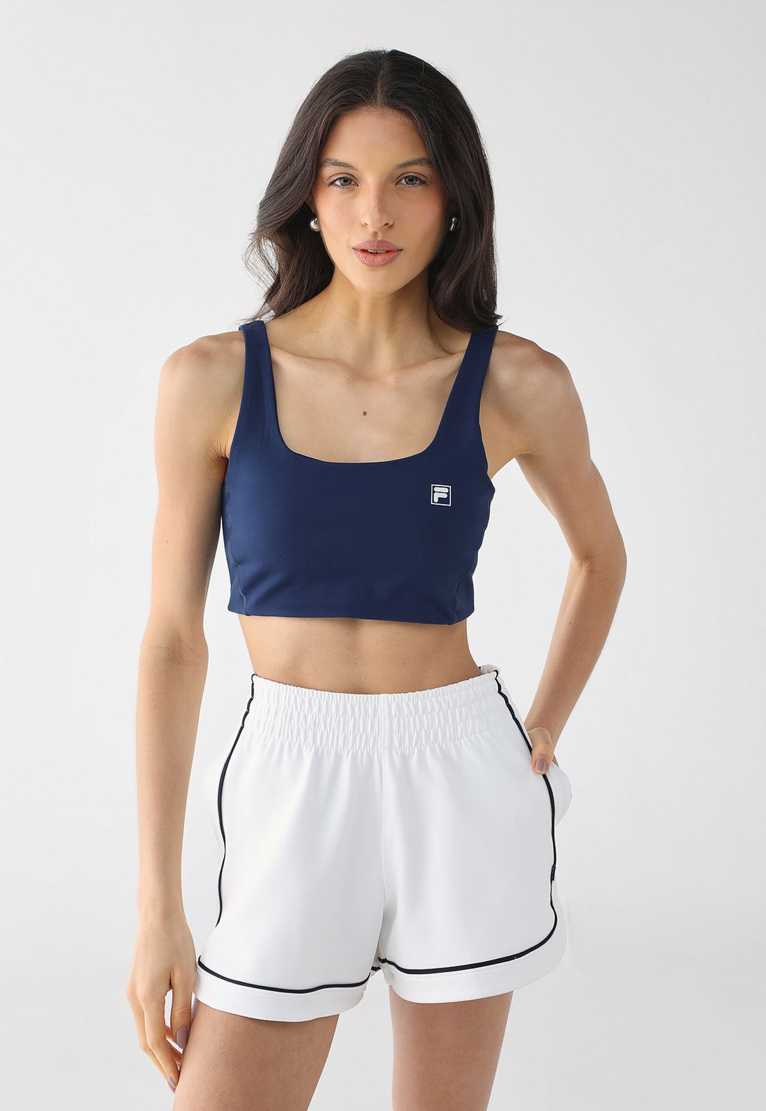 Top Feminino Fila Touch Gym Azul Marinho