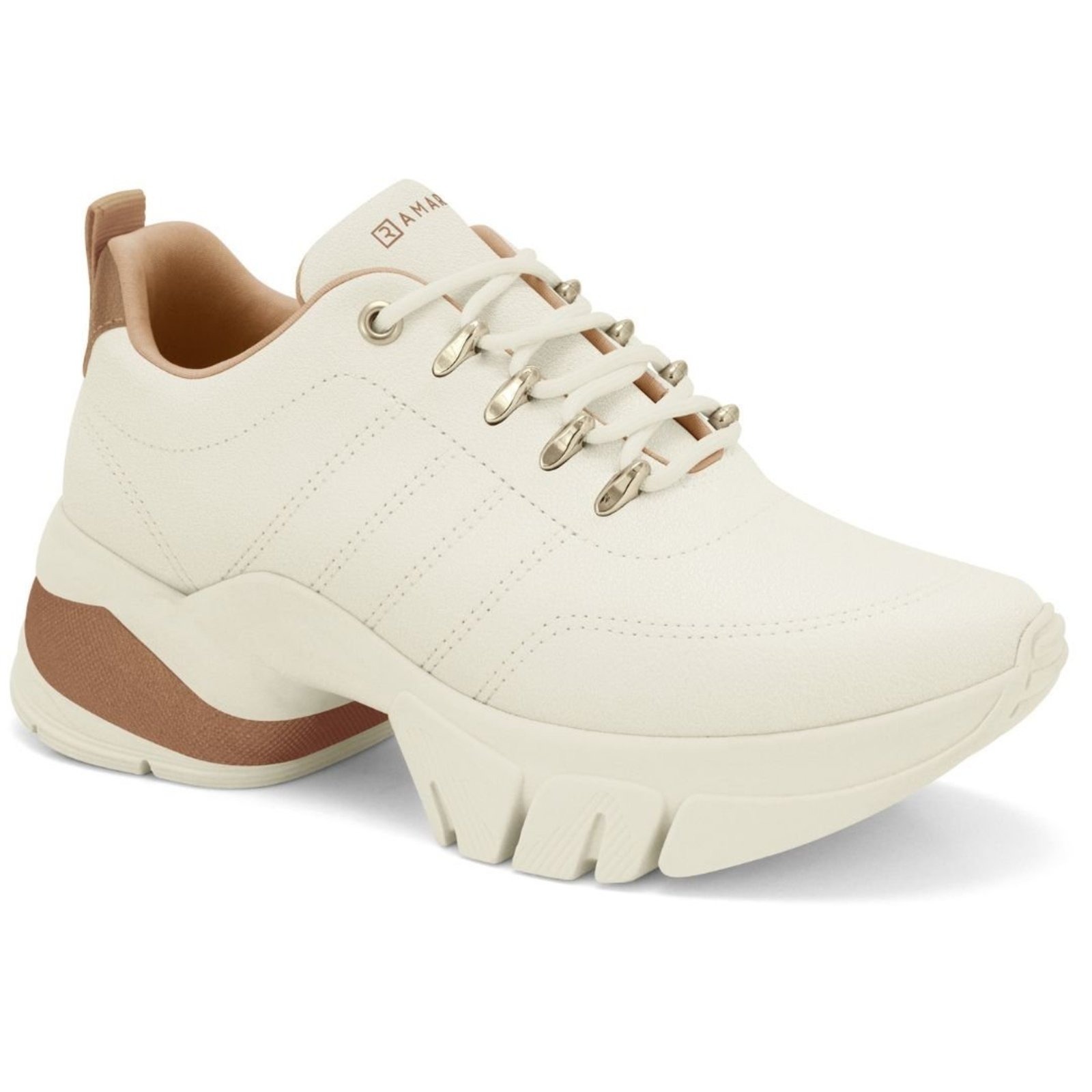 Tênis Feminino Robusto Bipartido Creme Ramarim 2480103-1