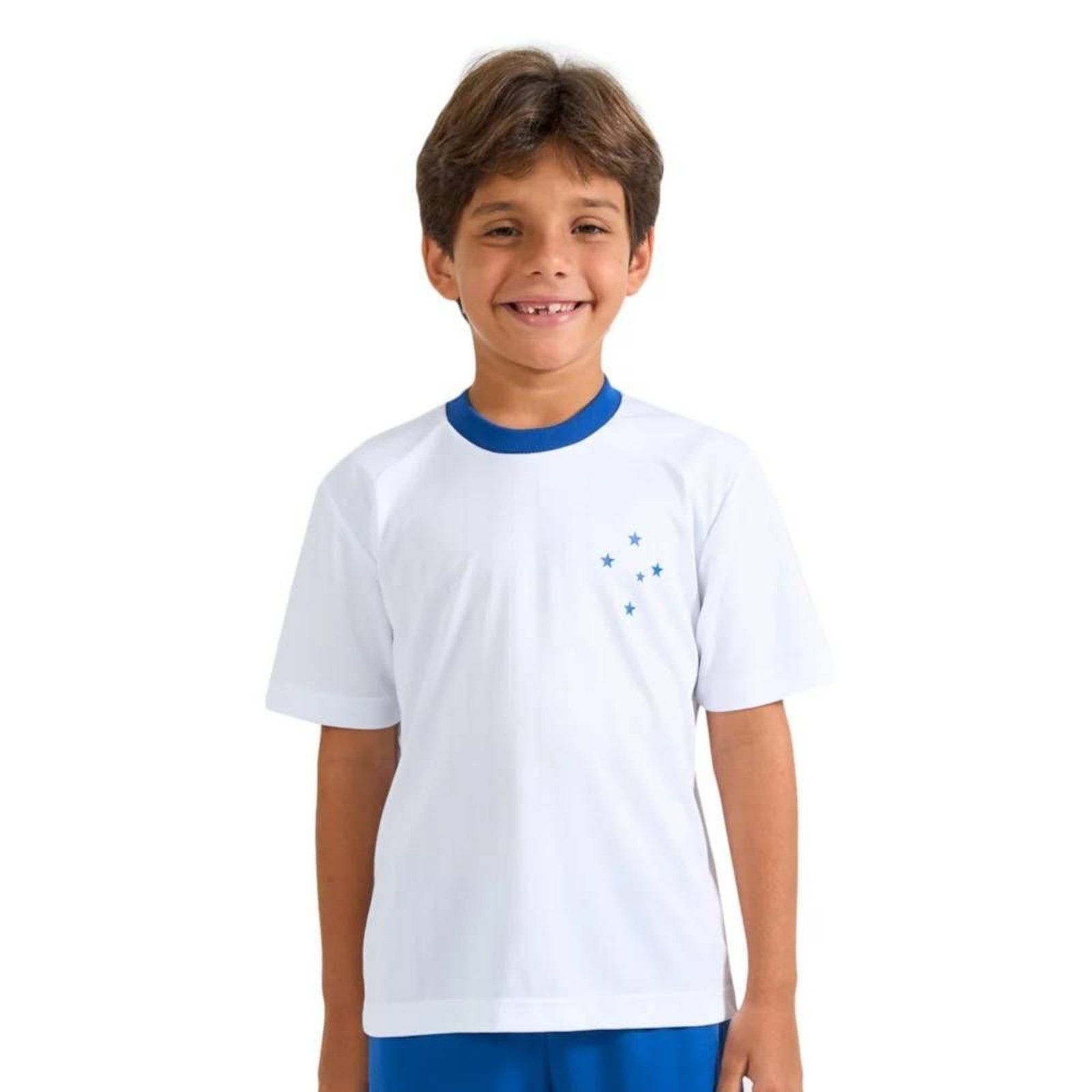 Infantil - Camisa Braziline Cruzeiro Entrelaçado - Branco - braziline