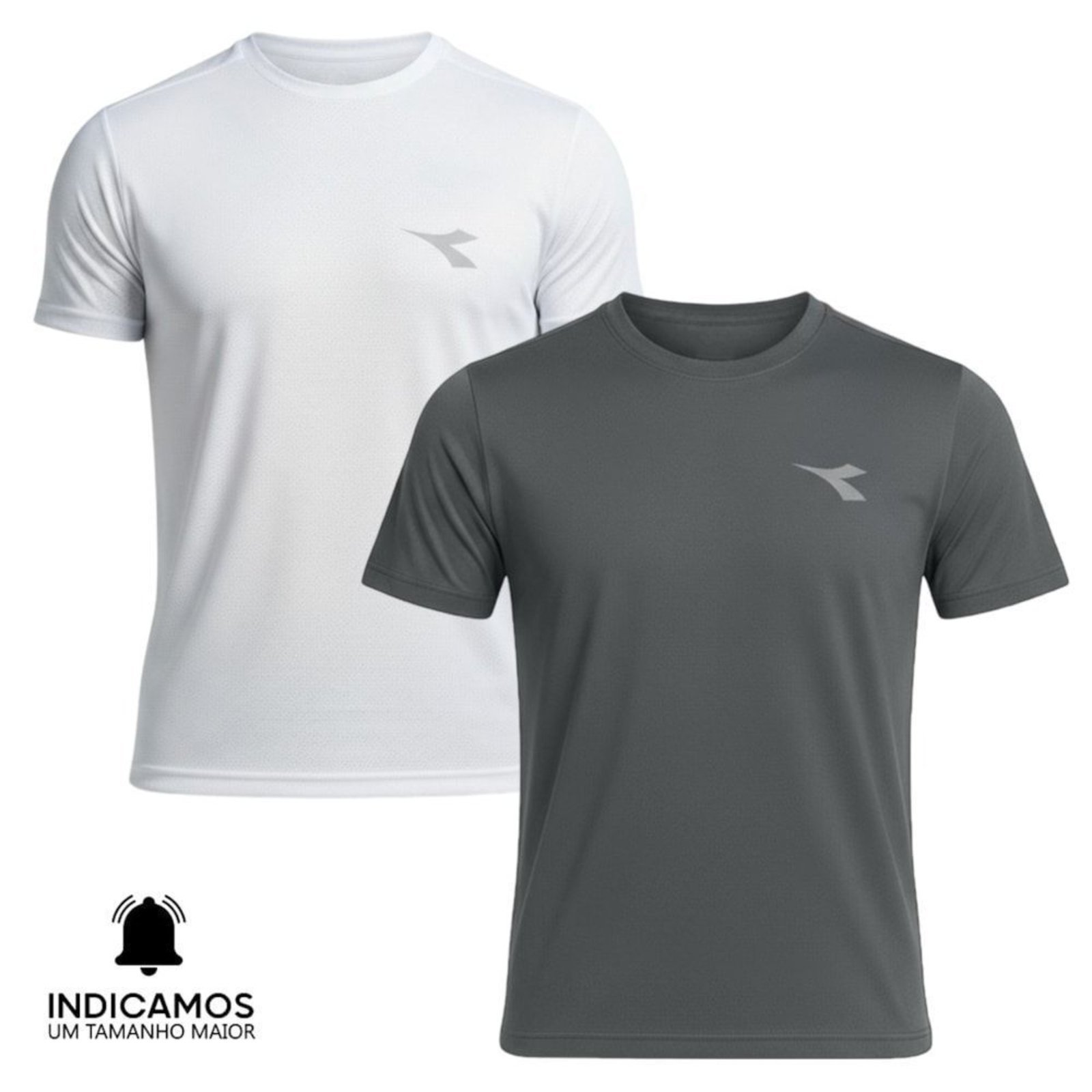 Kit 2 Camisetas Diadora Small Logo Masculina - Branco - diadora