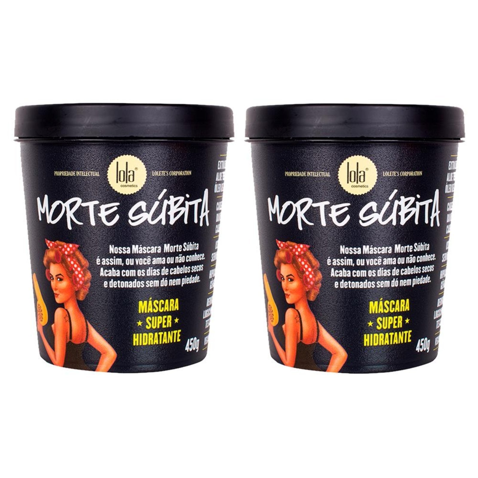 Kit Lola Cosmetics Morte Súbita - Máscara Hidrat. 450g - 2 Unidades