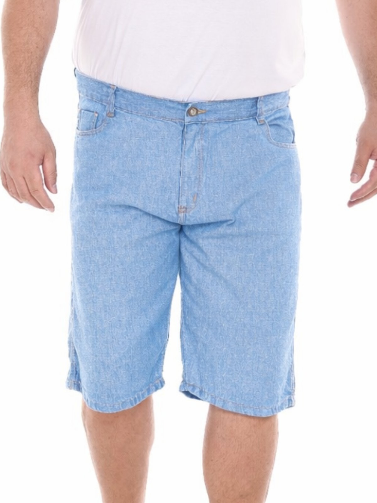Vista 2 Bermuda Masculina Jeans Light Delave azul JEANS LIGHT azul