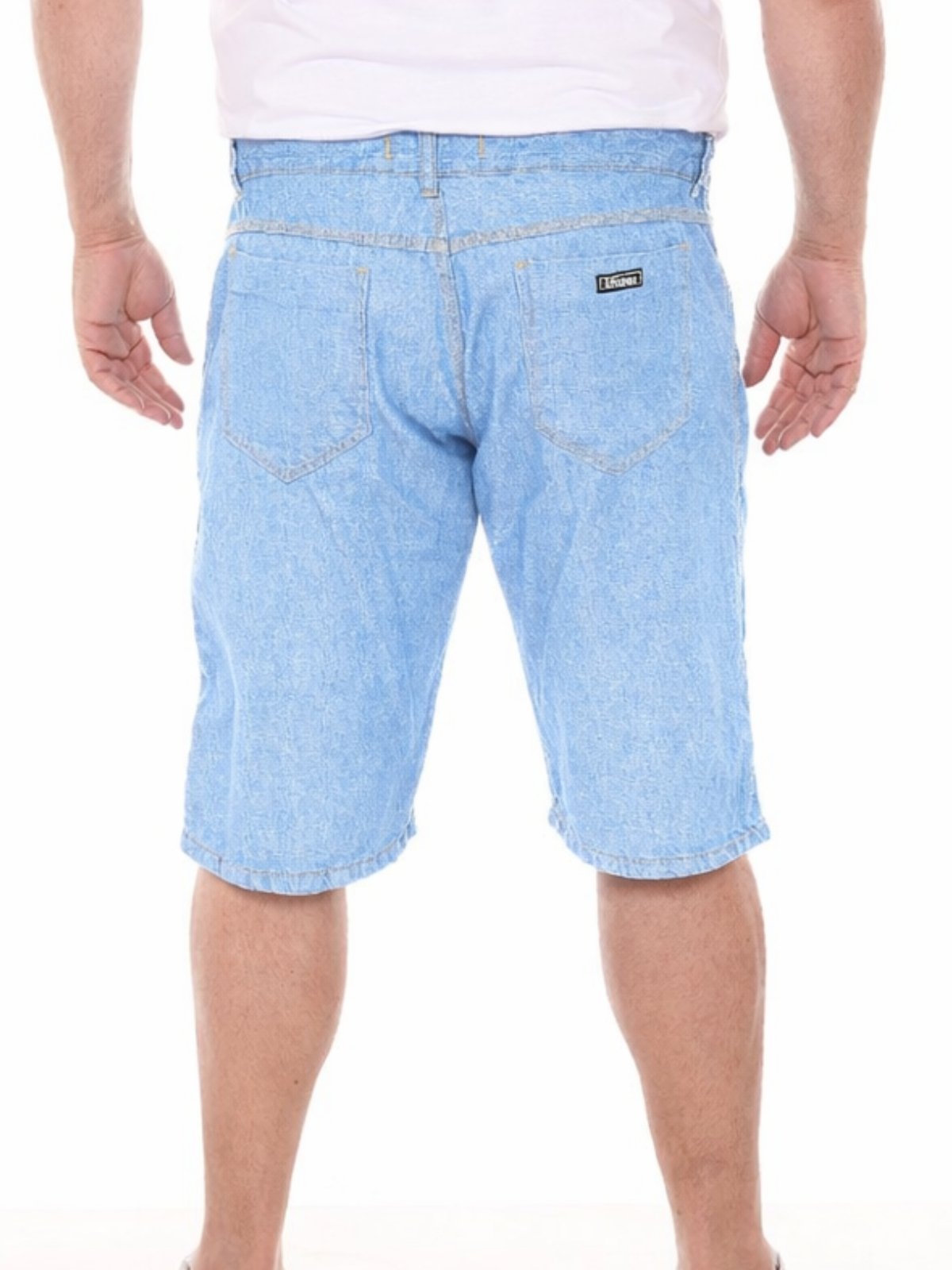Vista 3 Bermuda Masculina Jeans Light Delave azul JEANS LIGHT azul