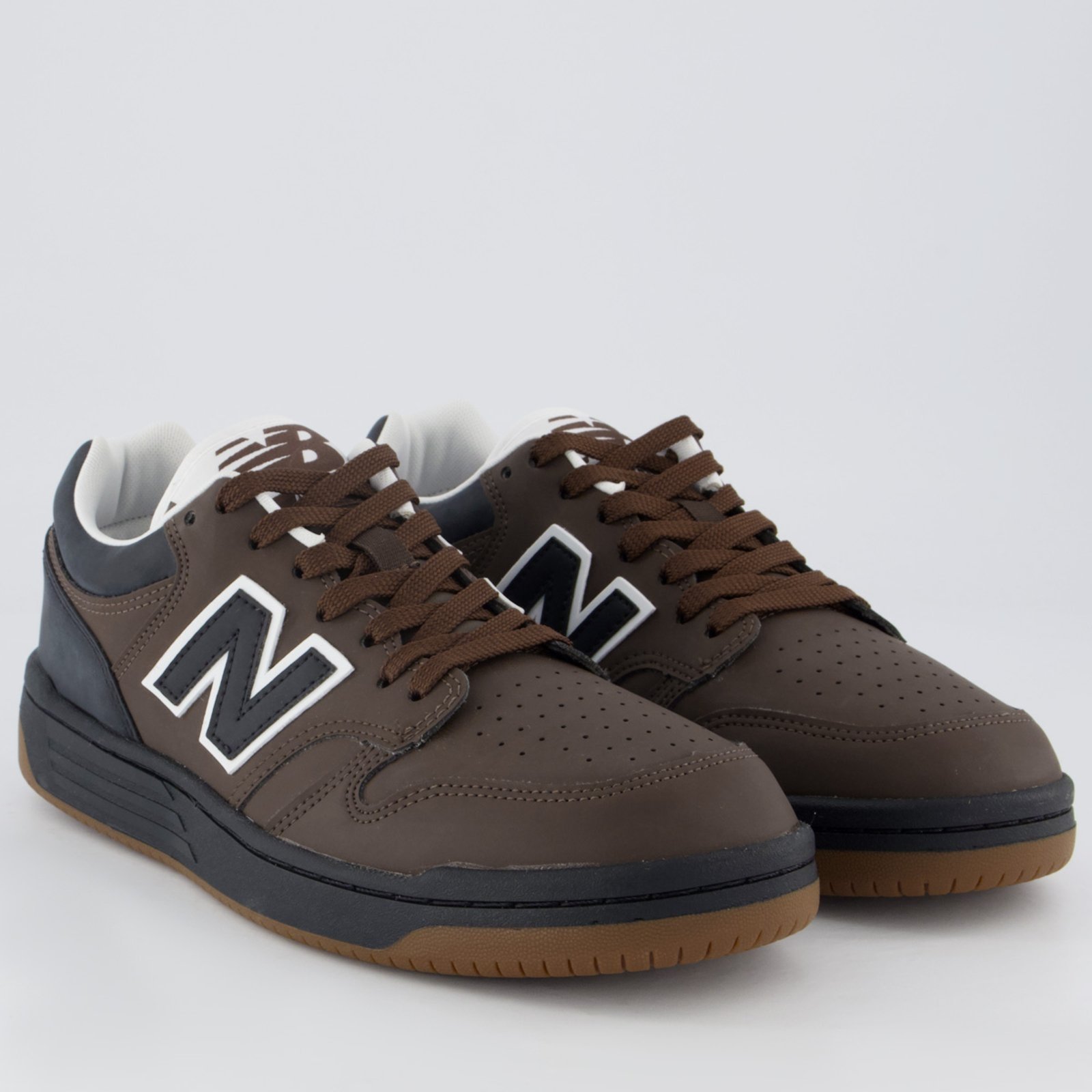 Vista 3 Tênis New Balance 480 Low e Preto marrom New Balance marrom