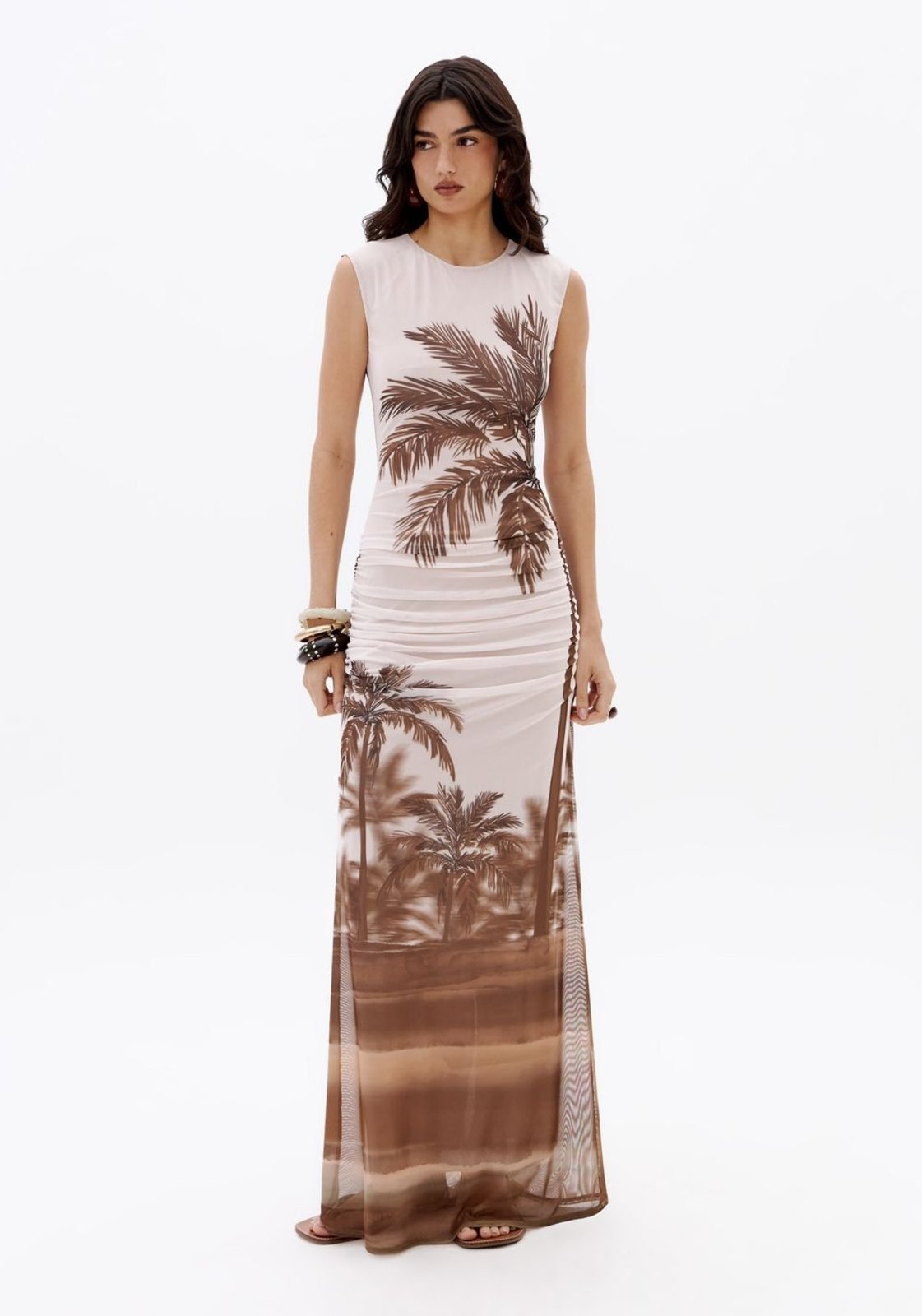 Vestido Super Midi Estampado De Tule My Favorite Things