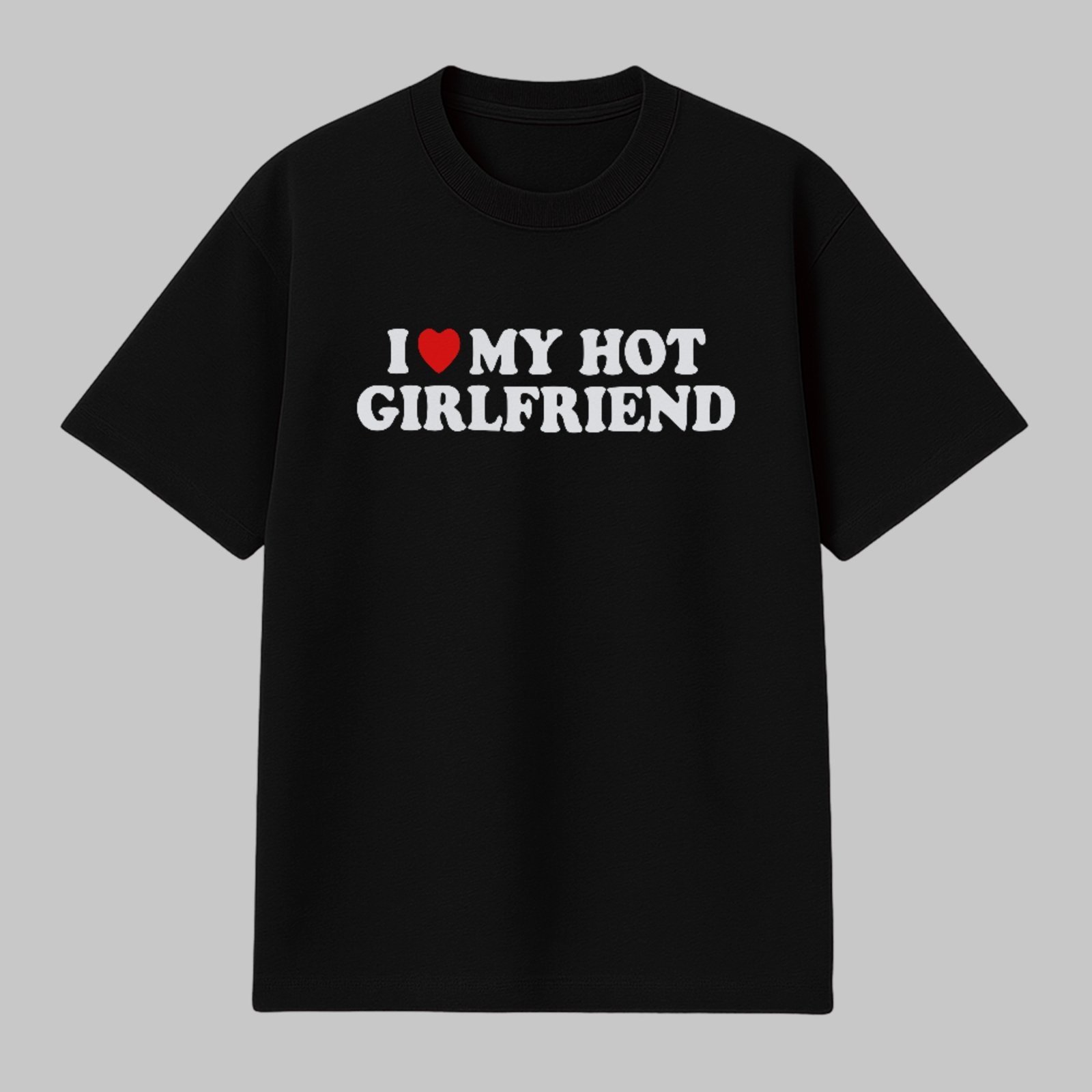 Camiseta Básica I Love My Hot Girlfriend Unissex Preto