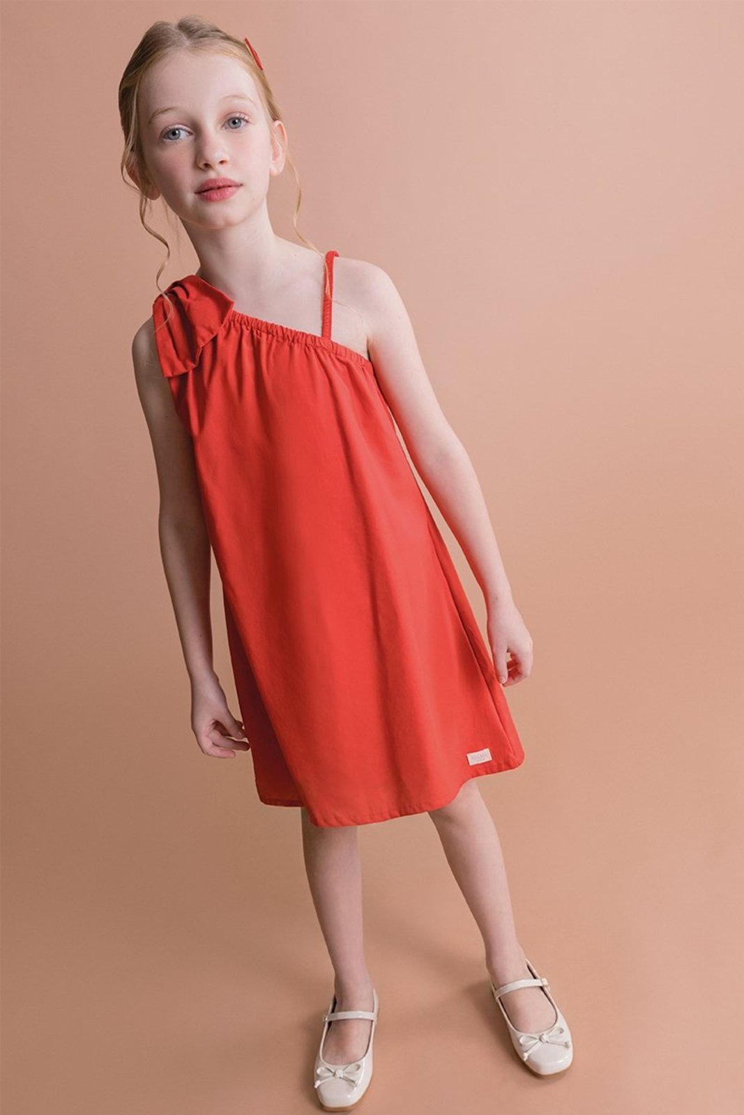 Infantil - Vestido Curto Bugbee em Tecido de Algodão