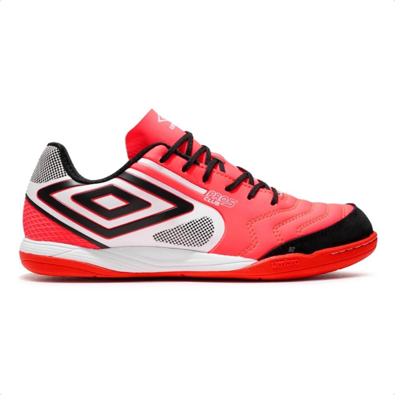 Chuteira Futsal Umbro Pro 5 Bump Club Masculina Coral