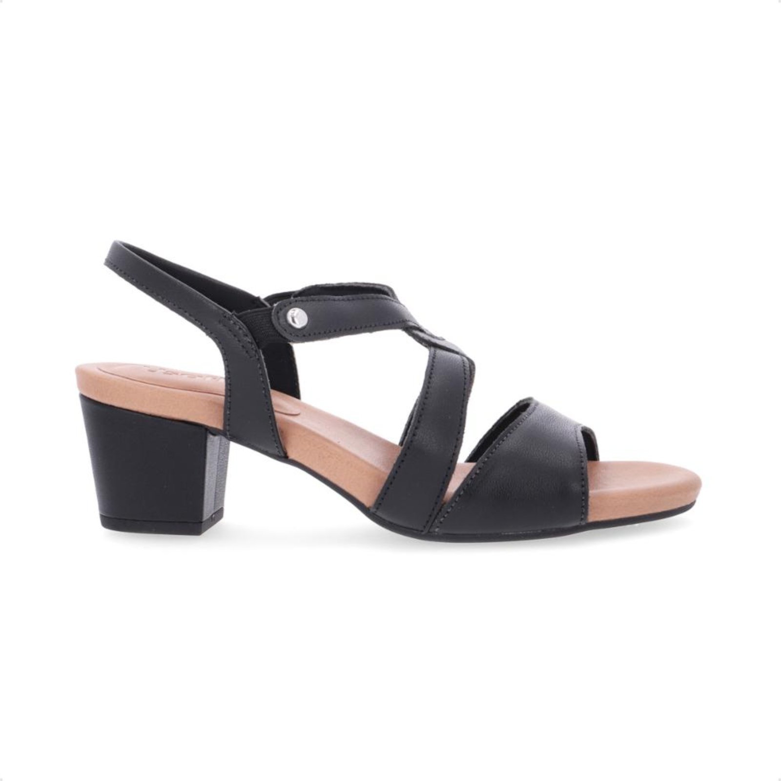 Sandália Usaflex Salto Bloco Feminina Preto
