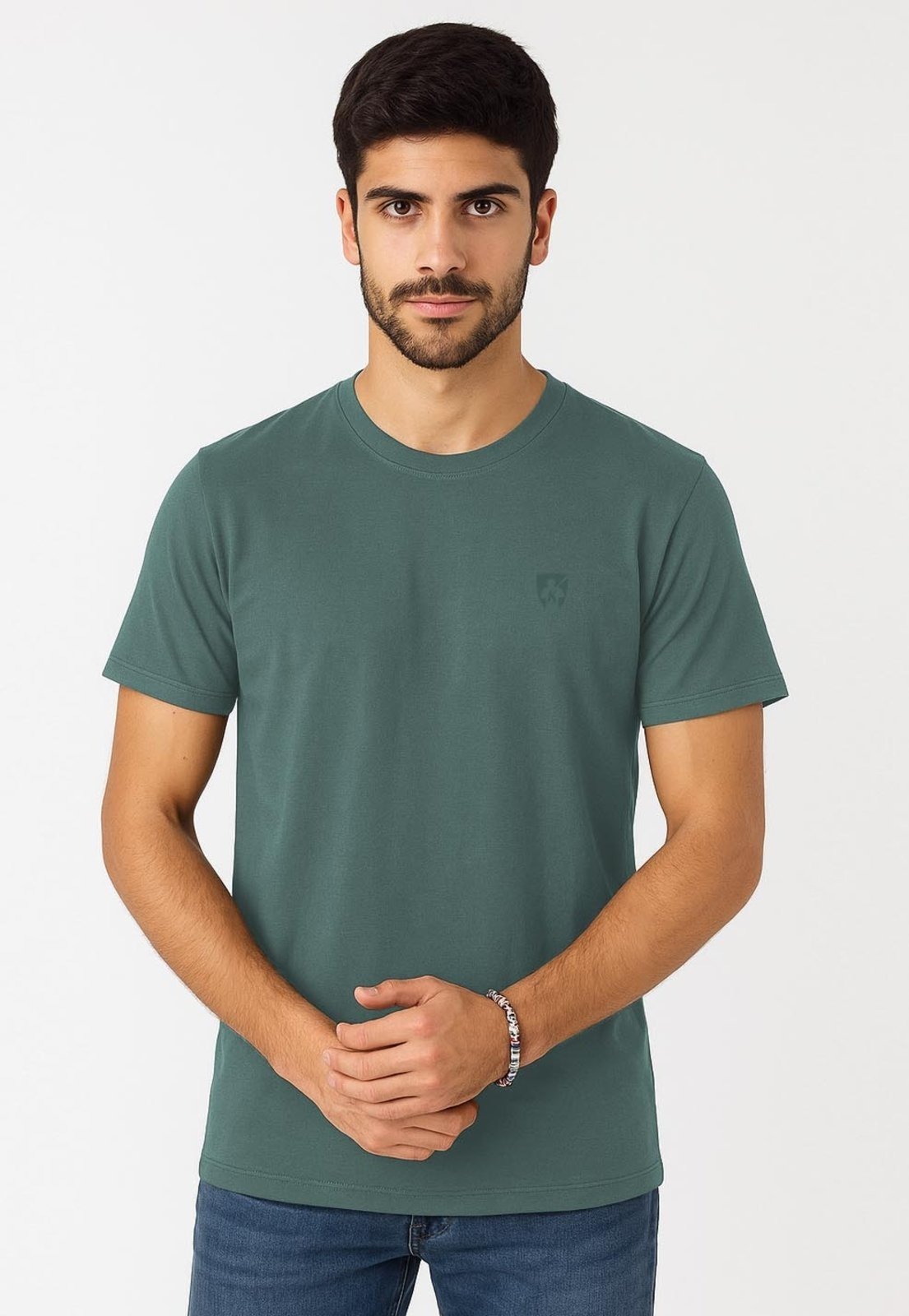 Camiseta Pima Mr.Kitsch Verde Militar