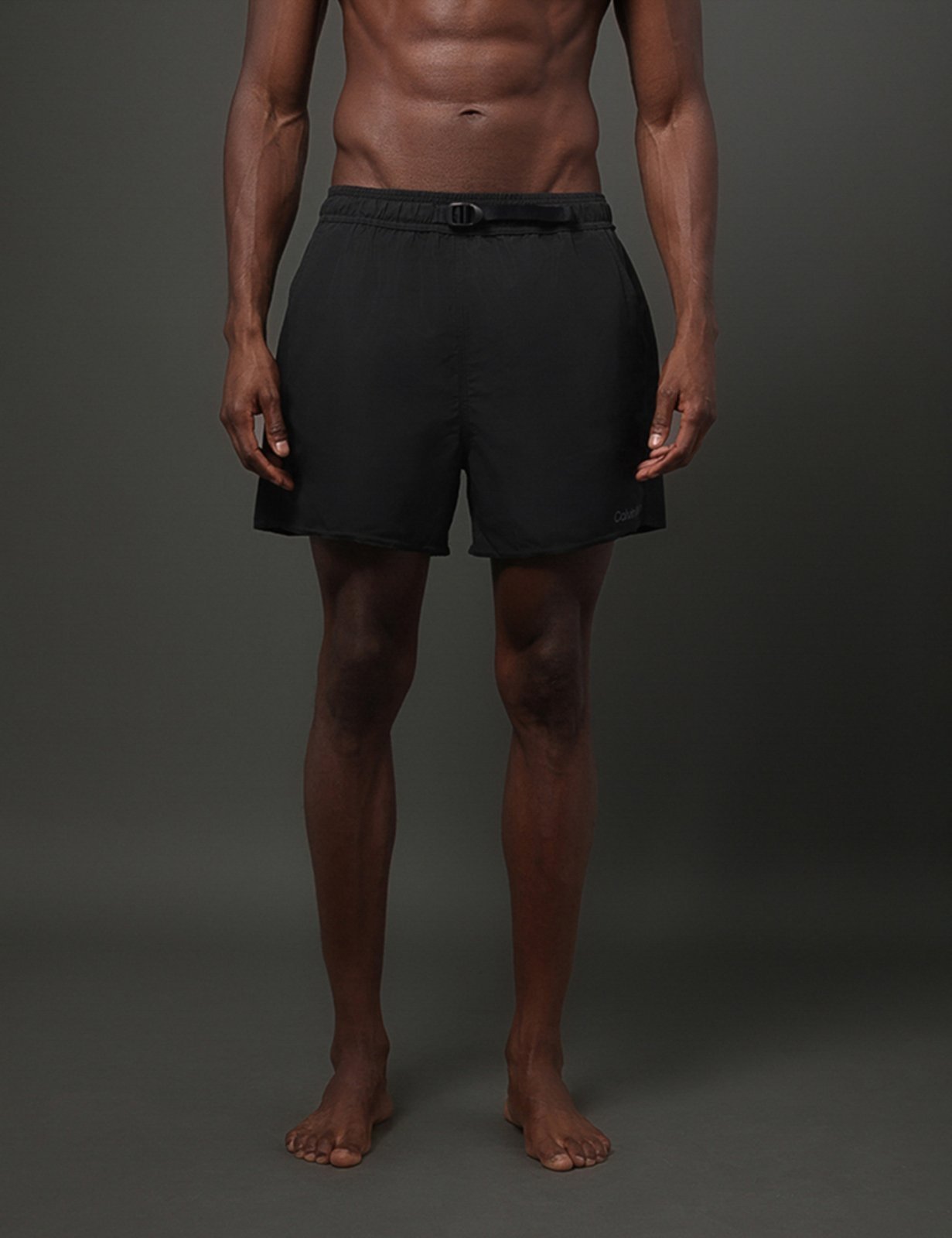 Vista 2 Shorts D'Água Masculino Cós Ajustavél Calvin Klein Swimwear Calvin Klein Jeans preto Calvin Klein Jeans preto
