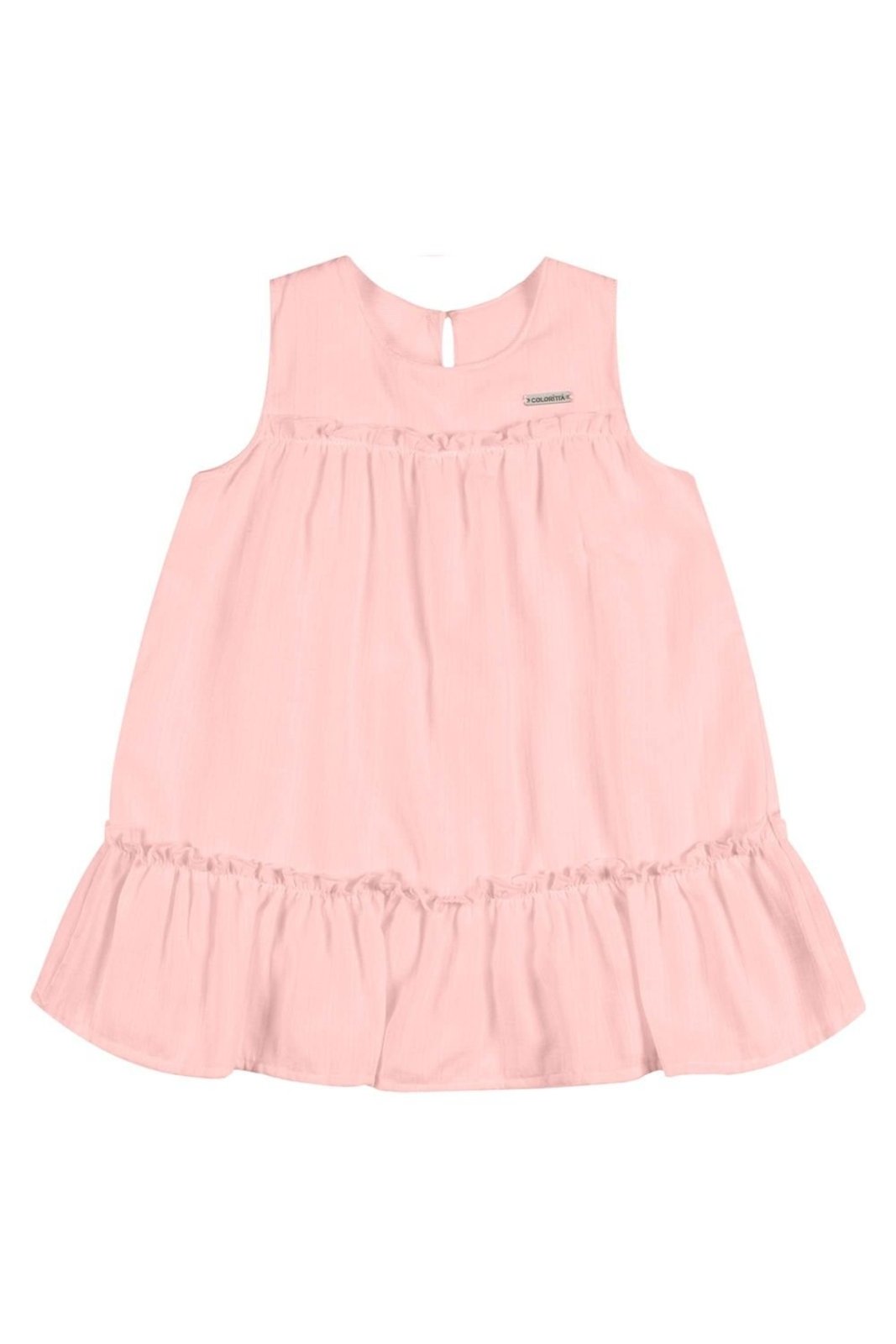 Infantil - Vestido Menina Babados Frufru Colorittá Rosa