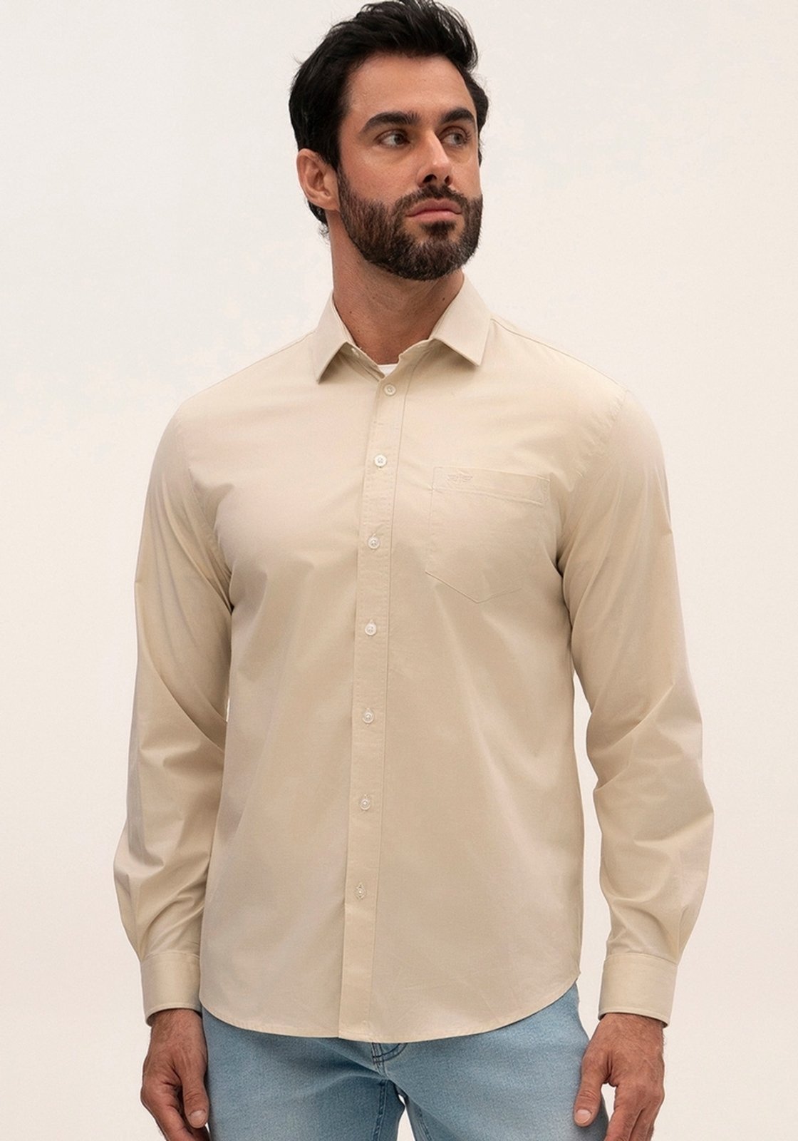 Camisa Masculina Comfort em Tecido Super Stretch