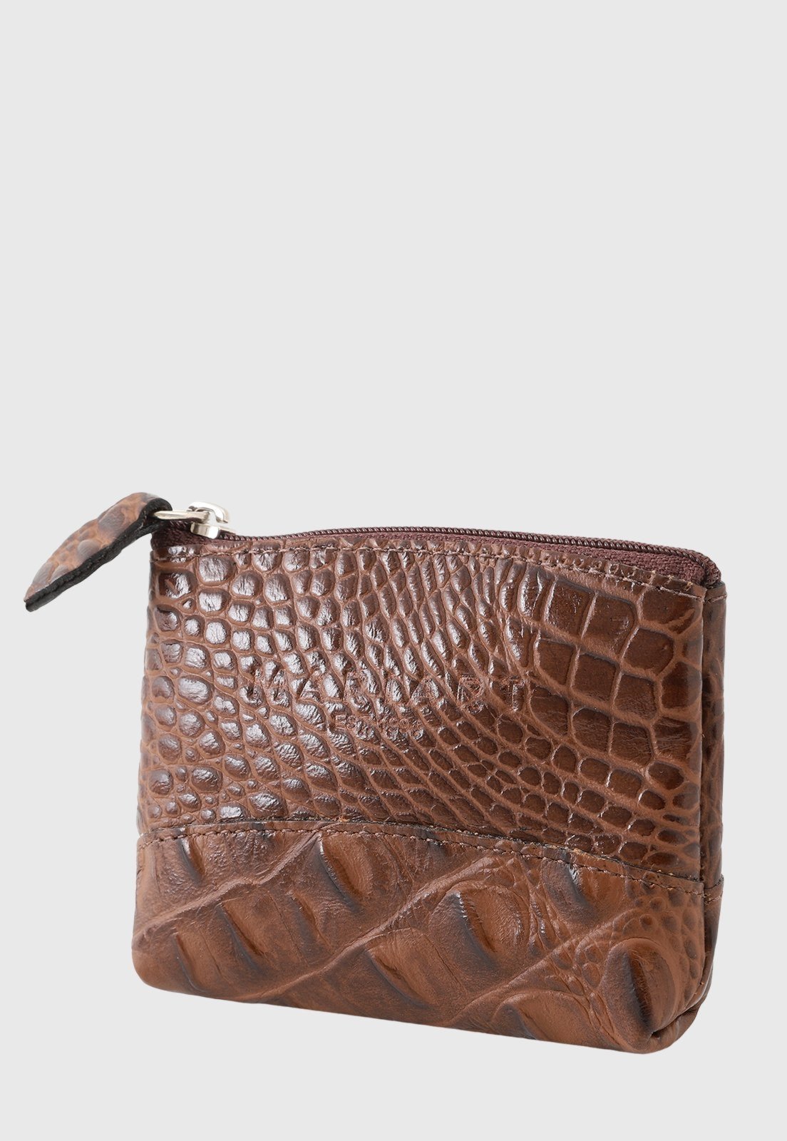 Vista 2 Porta Moedas Couro Mariart Croco PN10CROMRT Havana Mariart caramelo